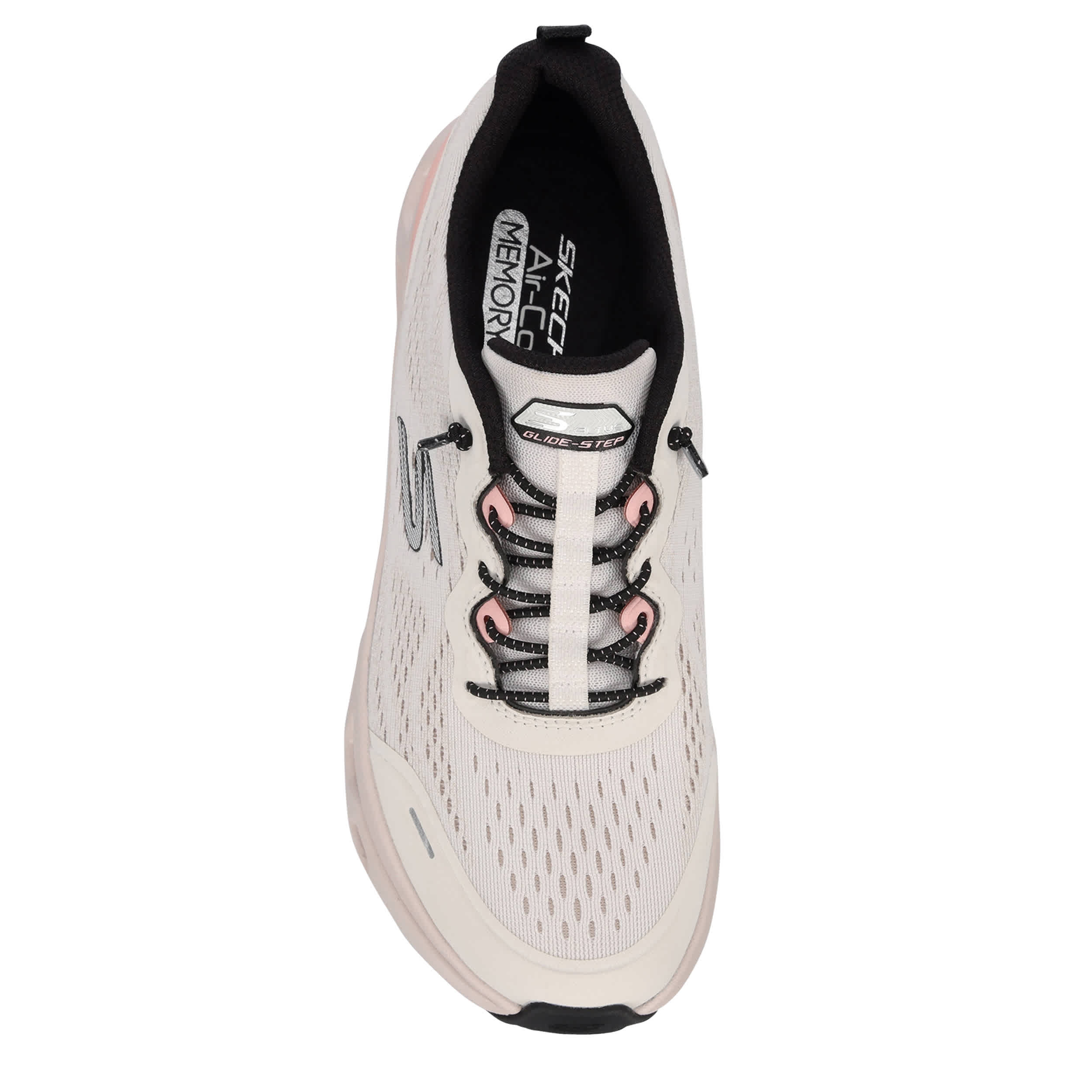 SKECHERS-WOMENS GLIDE STEP ALTUS RUNNING SHOE-NATURAL & BLACK