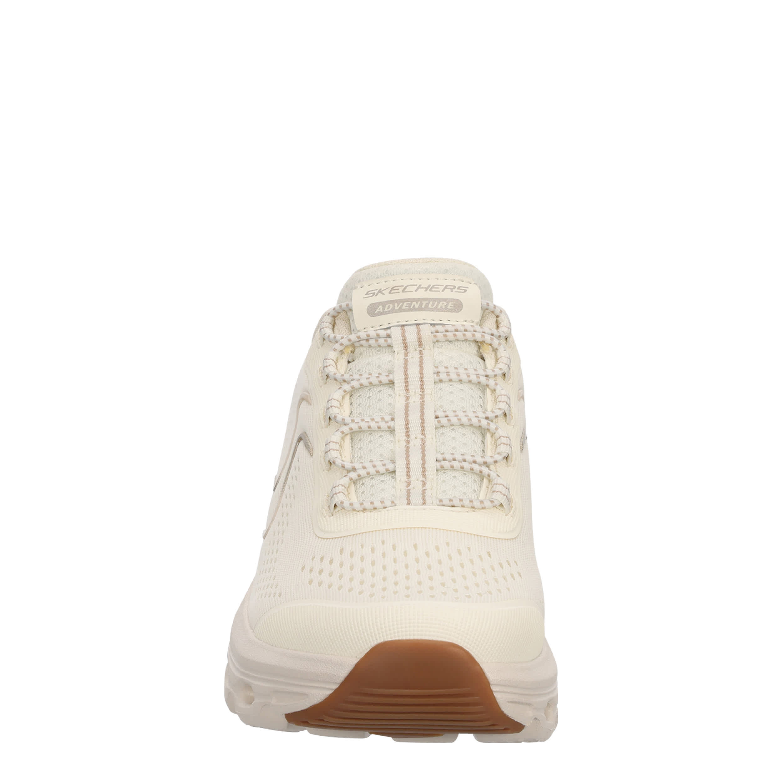 SKECHERS-WOMENS SLIP-INS GLIDE STEP SOLE RUNNING SHOE-CHAMPAGNE & OFF WHITE