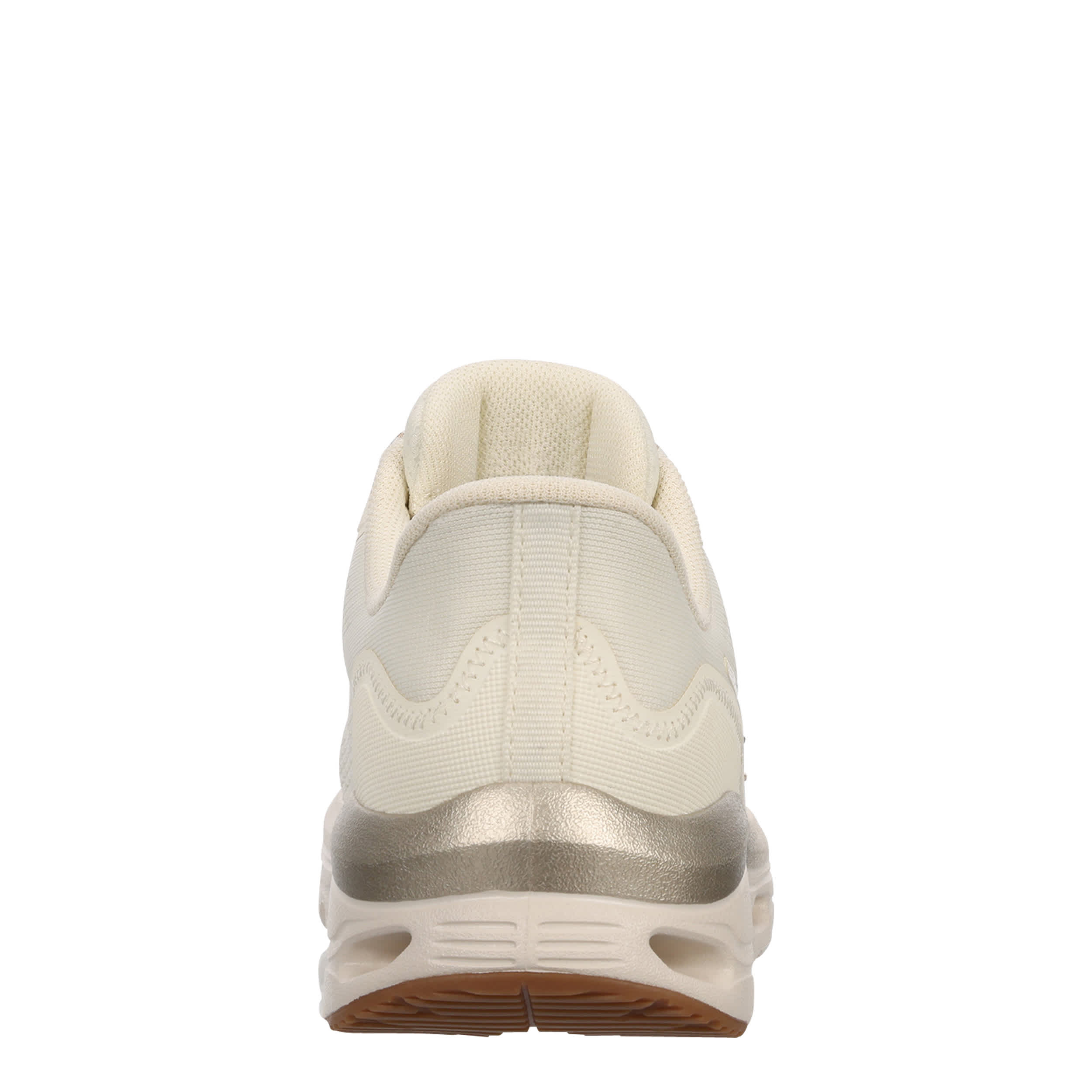 SKECHERS-WOMENS SLIP-INS GLIDE STEP SOLE RUNNING SHOE-CHAMPAGNE & OFF WHITE