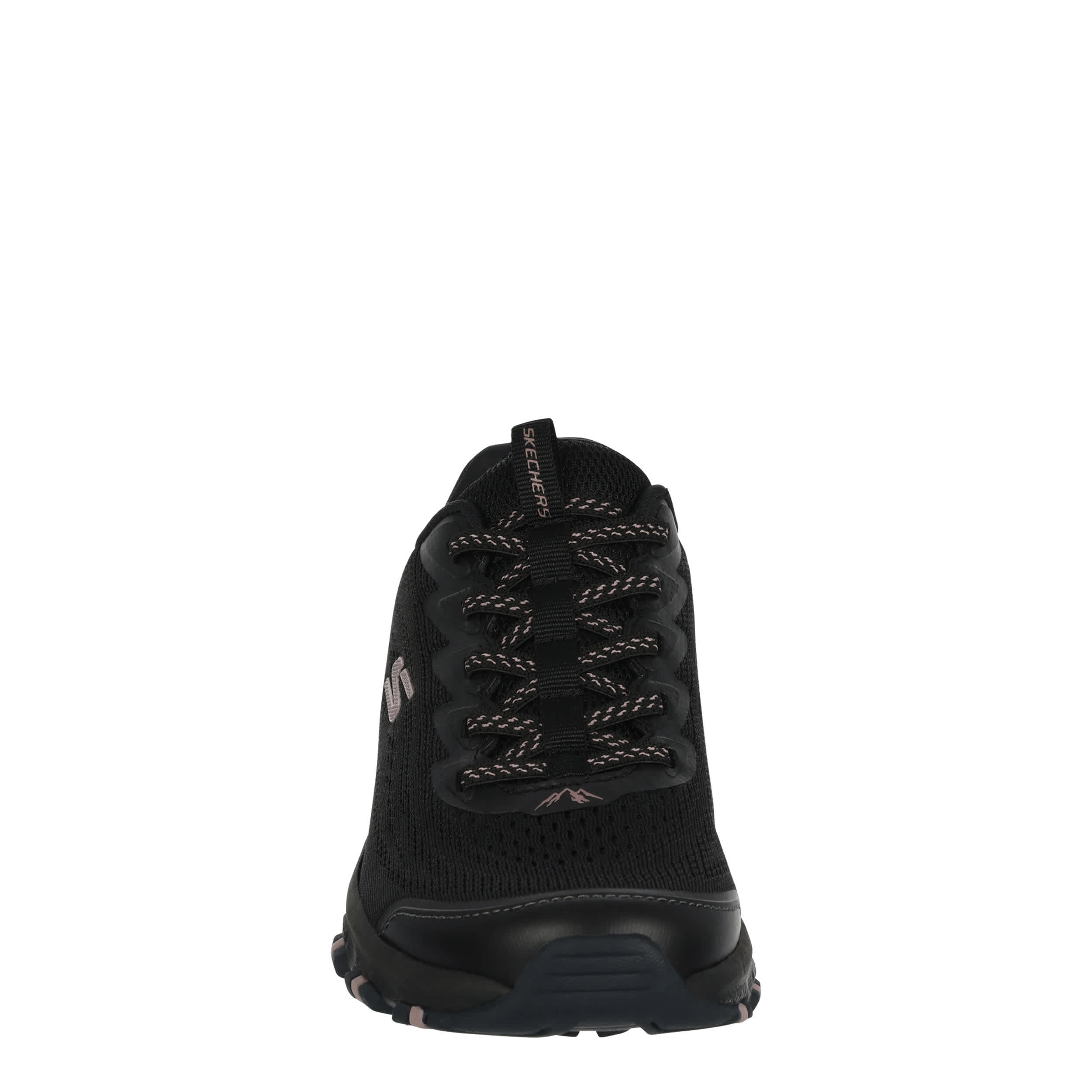 SKECHERS-WOMENS ARCH FIT HILLCREST SNEAKER-BLACK & ROSE GOLD