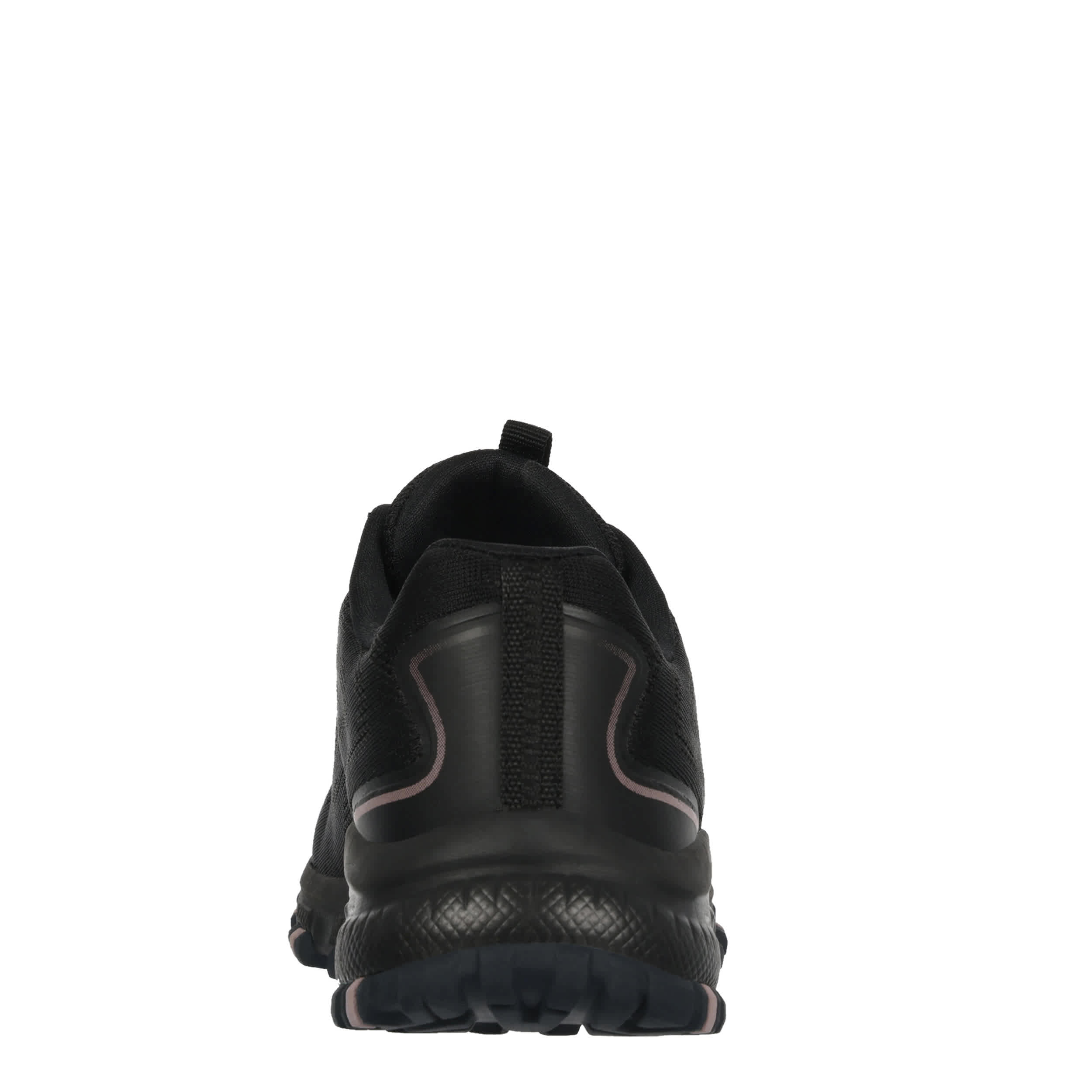 SKECHERS-WOMENS ARCH FIT HILLCREST SNEAKER-BLACK & ROSE GOLD
