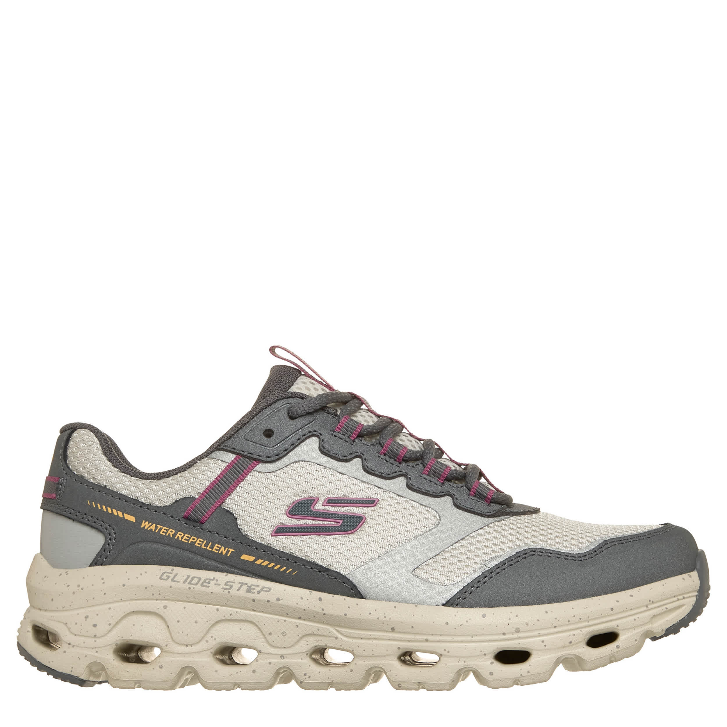 SKECHERS-WOMENS ARCH FIT HILLCREST SNEAKER-PALE GREY & MULTICOLOR