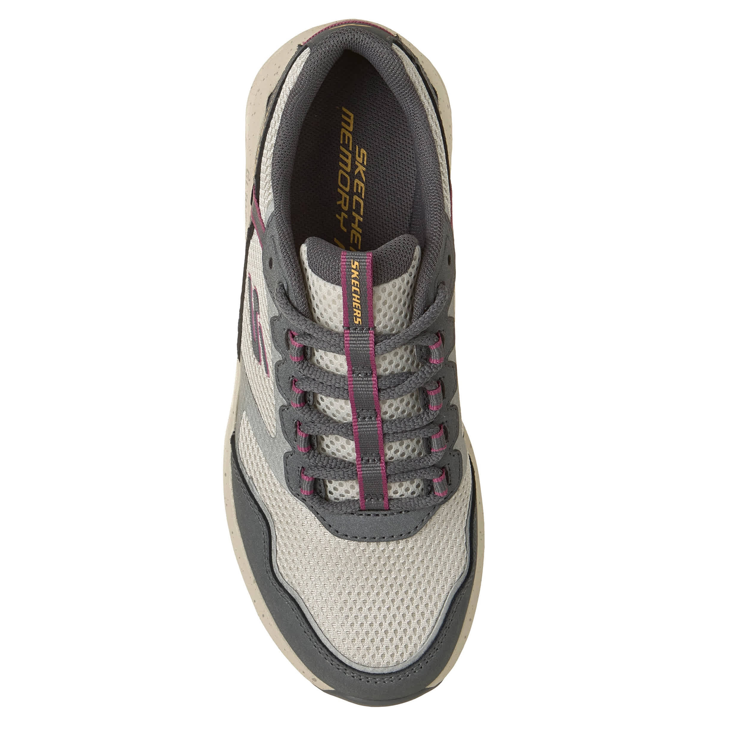 SKECHERS-WOMENS ARCH FIT HILLCREST SNEAKER-PALE GREY & MULTICOLOR