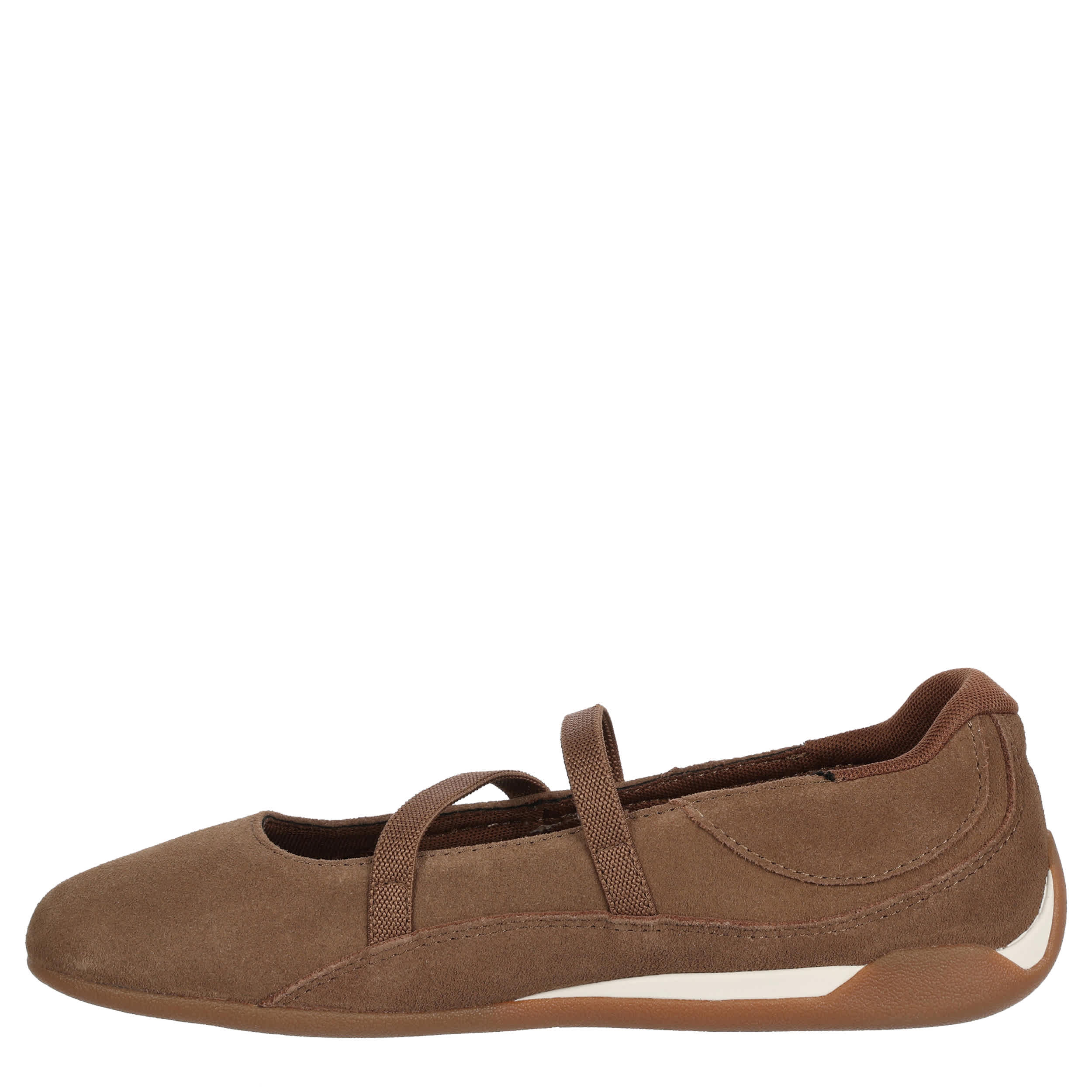 PUMA-WOMENS REPLICATCH BALLET SNEAKER-BROWN & WHITE