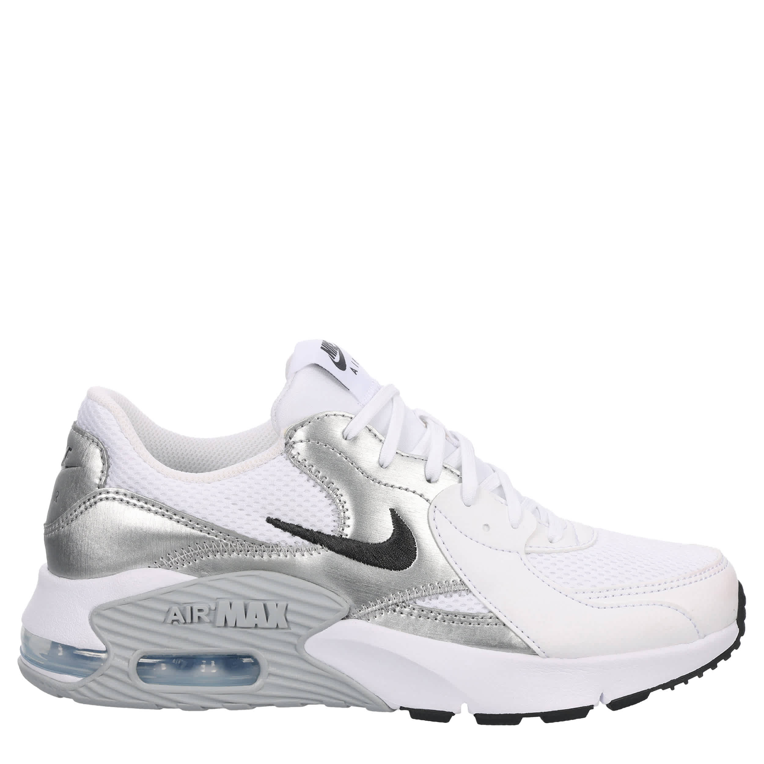 NIKE-WOMENS AIR MAX EXCEE SNEAKER-SILVER & WHITE