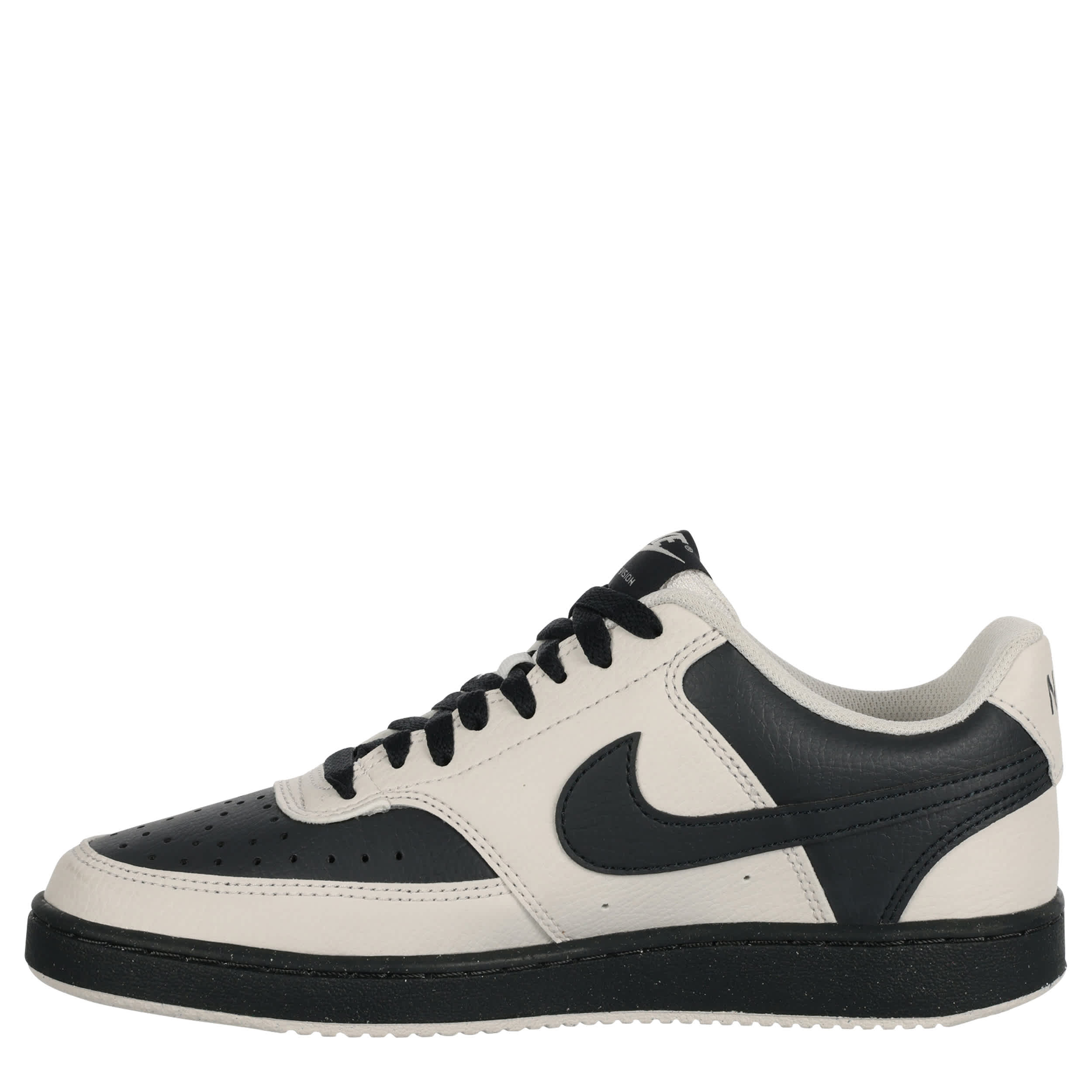 NIKE-WOMENS COURT VISION LOW SNEAKER-DARK GREY & OFF WHITE