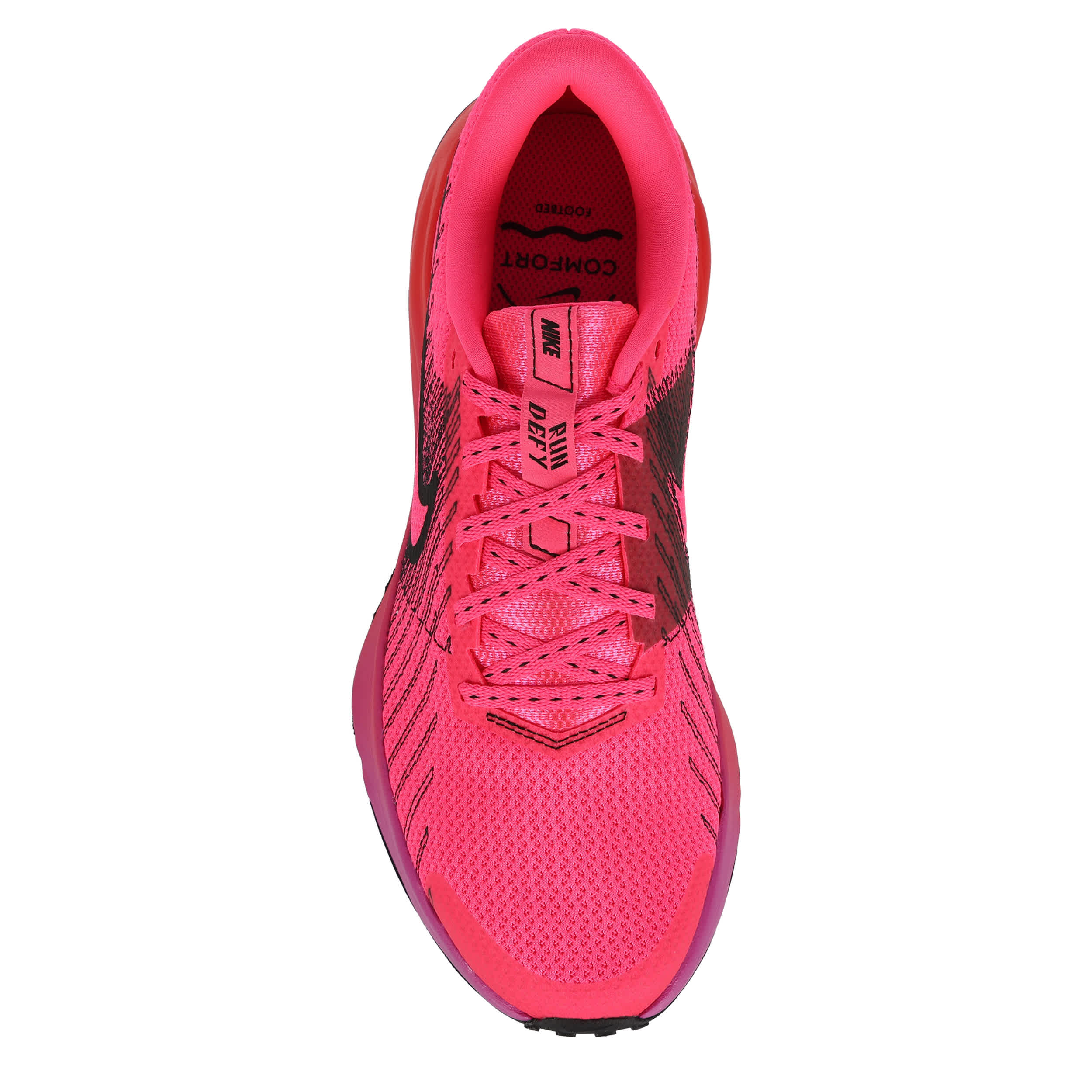 NIKE-WOMENS RUN DEFY RUNNING SHOE-BRIGHT PINK & BLACK