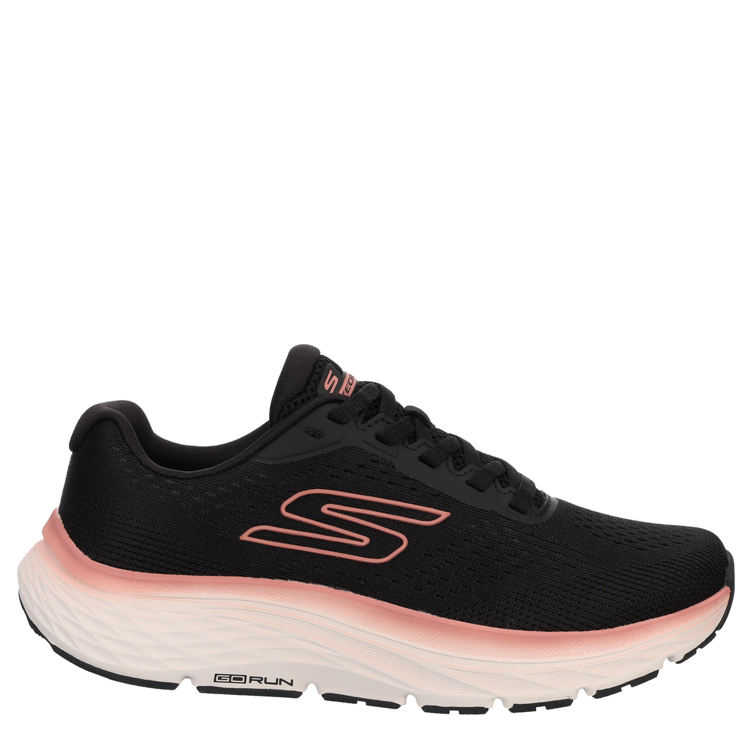 SKECHERS-WOMENS GO RUN CONSISTENT 3.0 RUNNING SHOE-BLACK & MAUVE
