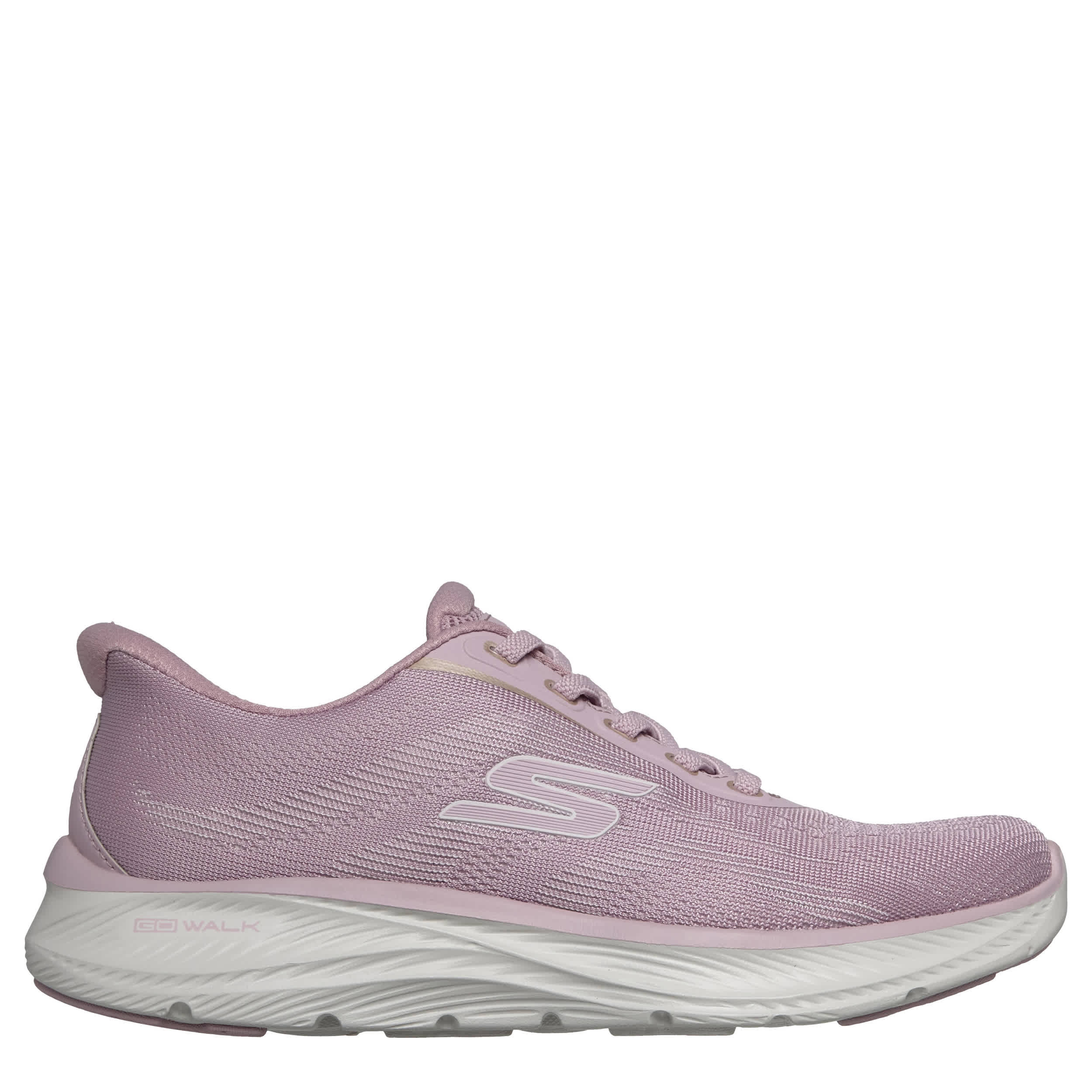 SKECHERS-WOMENS SLIP-INS GO WALK FLEX PLUS RUNNING SHOE-MAUVE & OFF WHITE