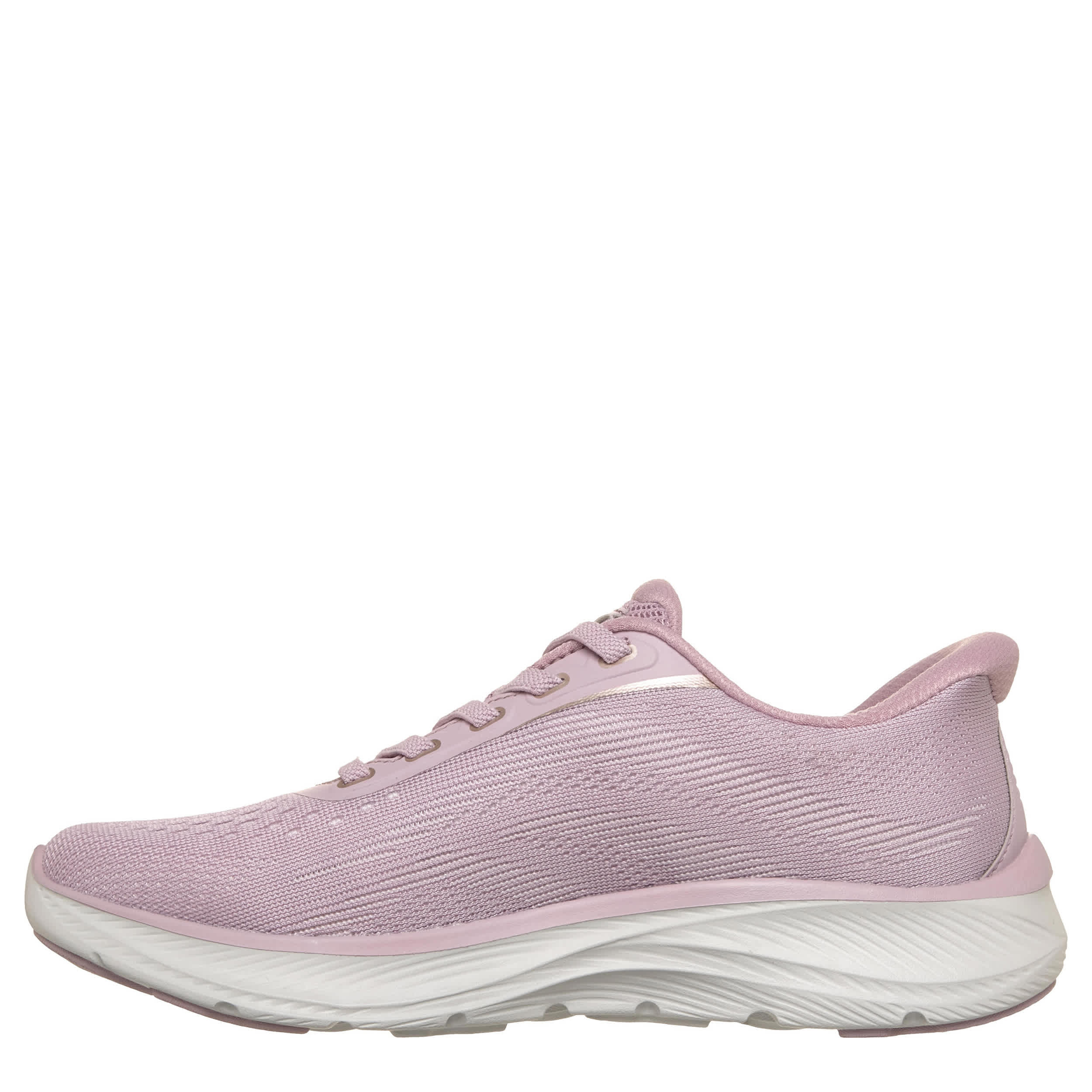SKECHERS-WOMENS SLIP-INS GO WALK FLEX PLUS RUNNING SHOE-MAUVE & OFF WHITE