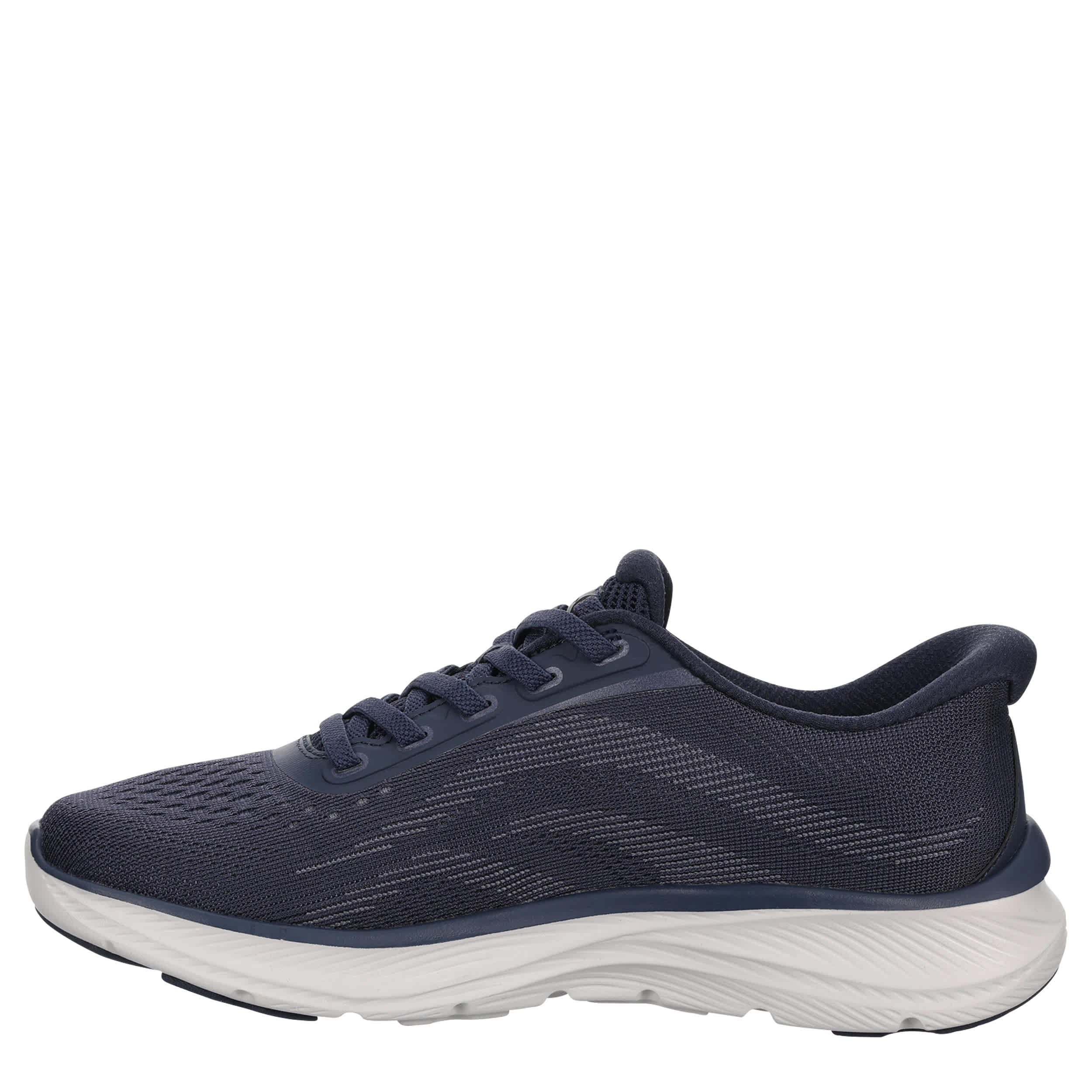 SKECHERS-WOMENS SLIP-INS GO WALK FLEX PLUS RUNNING SHOE-NAVY & PURPLE