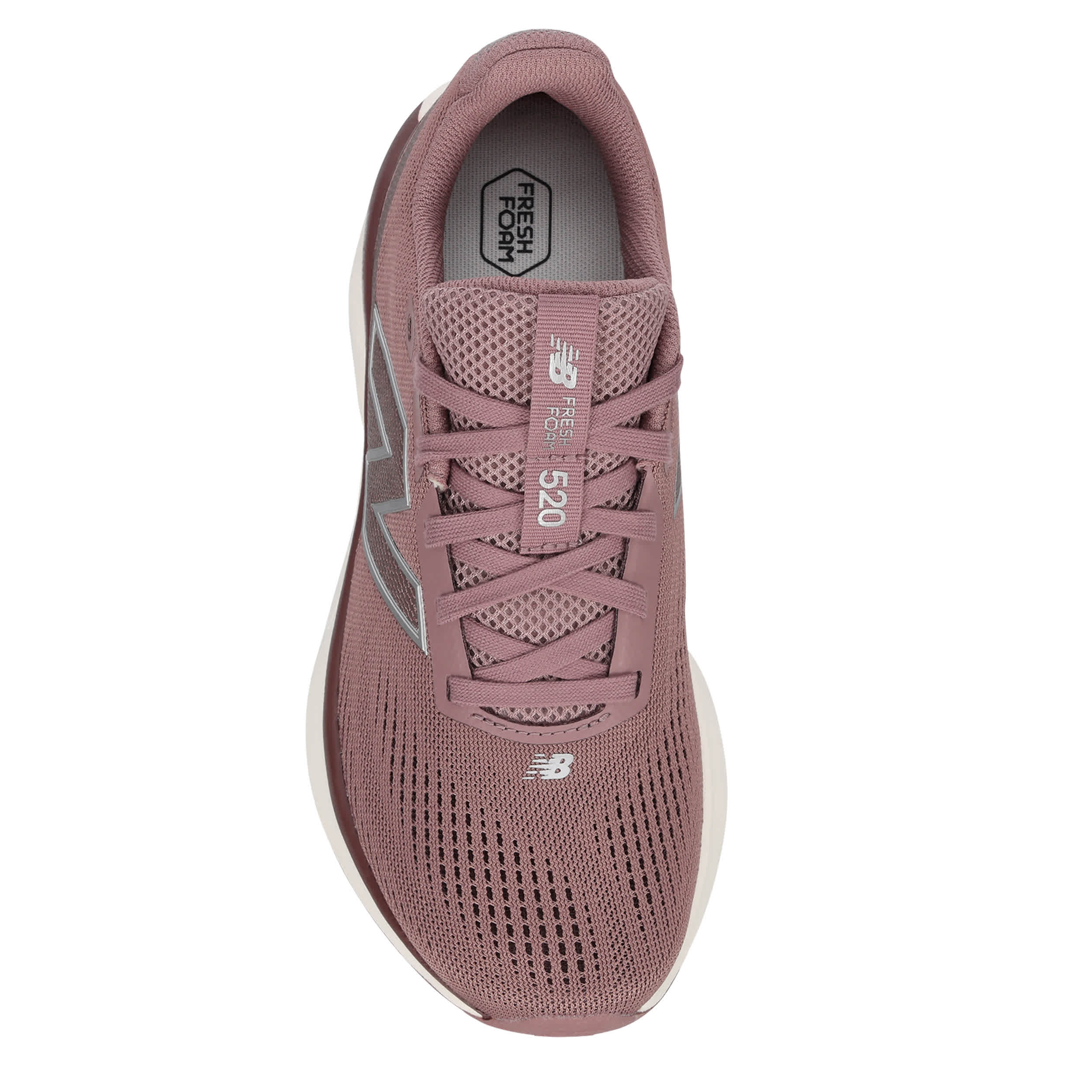 NEW BALANCE-WOMENS 520 V9 RUNNING SHOE-MAUVE & SILVER