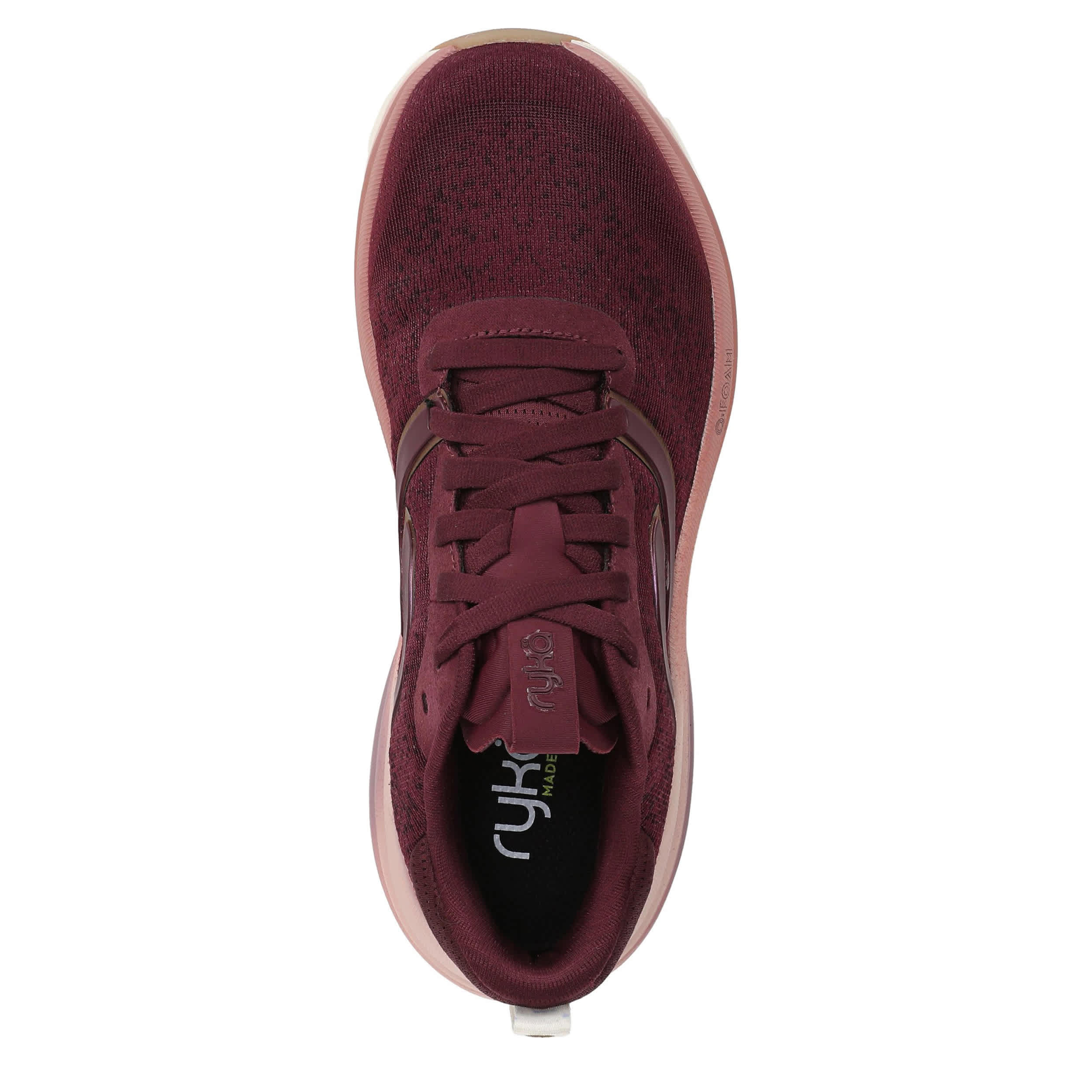 RYKA-WOMENS DEDICATE LX WALKING SNEAKER-DARK RED & 