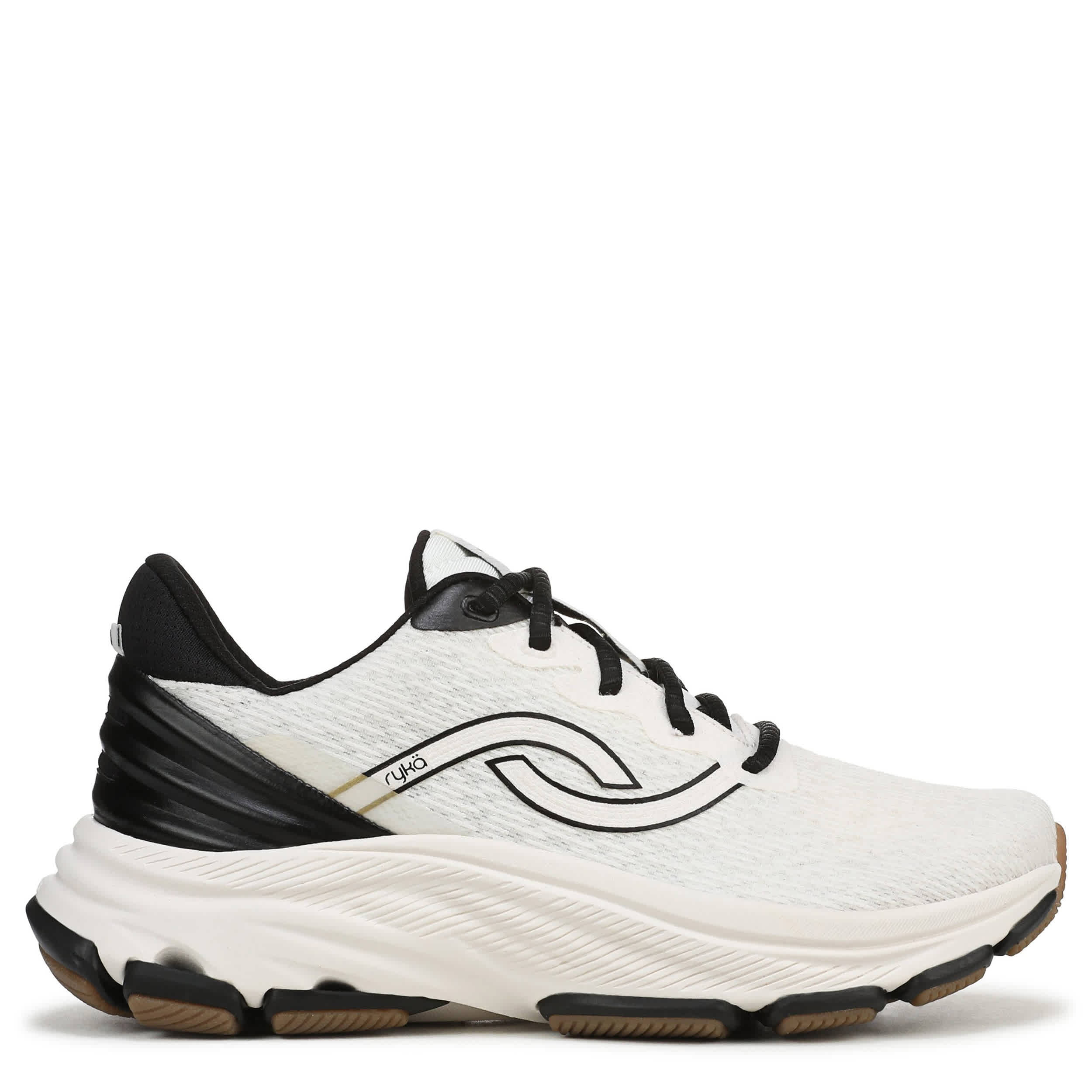 RYKA-WOMENS DEVOTION X MAX 2 WALKING SNEAKER-WHITE & BLACK