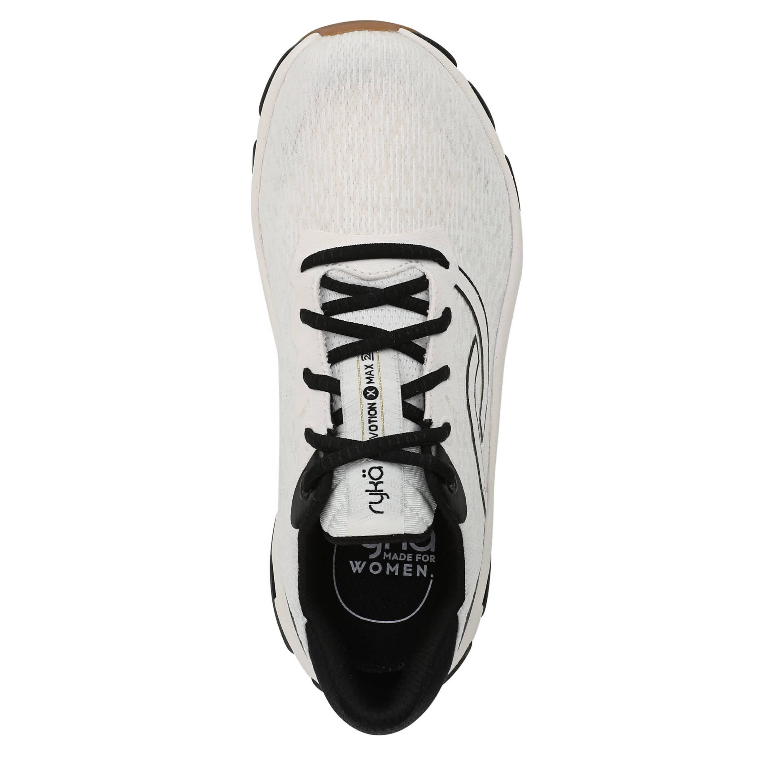 RYKA-WOMENS DEVOTION X MAX 2 WALKING SNEAKER-WHITE & BLACK