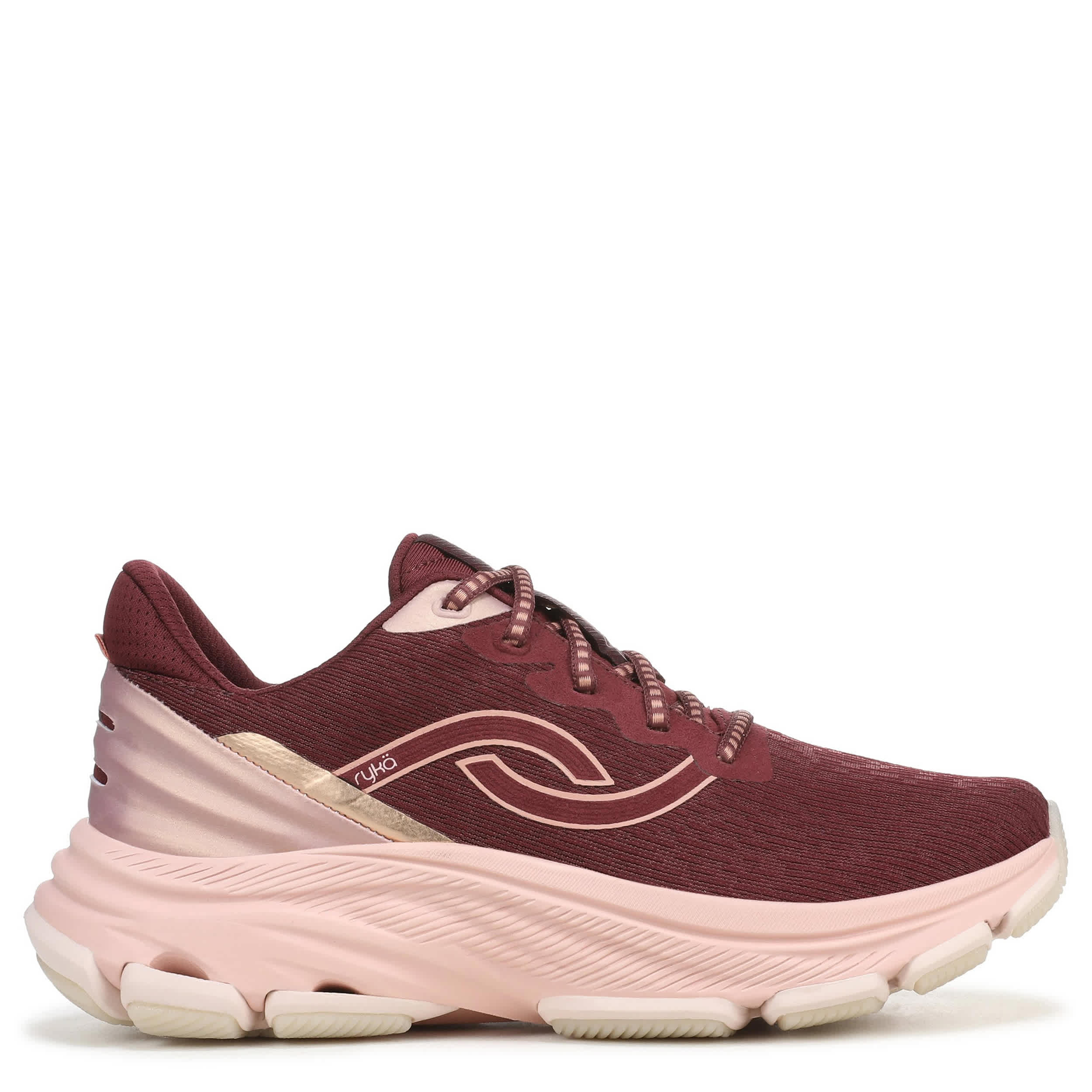 RYKA-WOMENS DEVOTION X MAX 2 WALKING SNEAKER-DARK RED & PINK