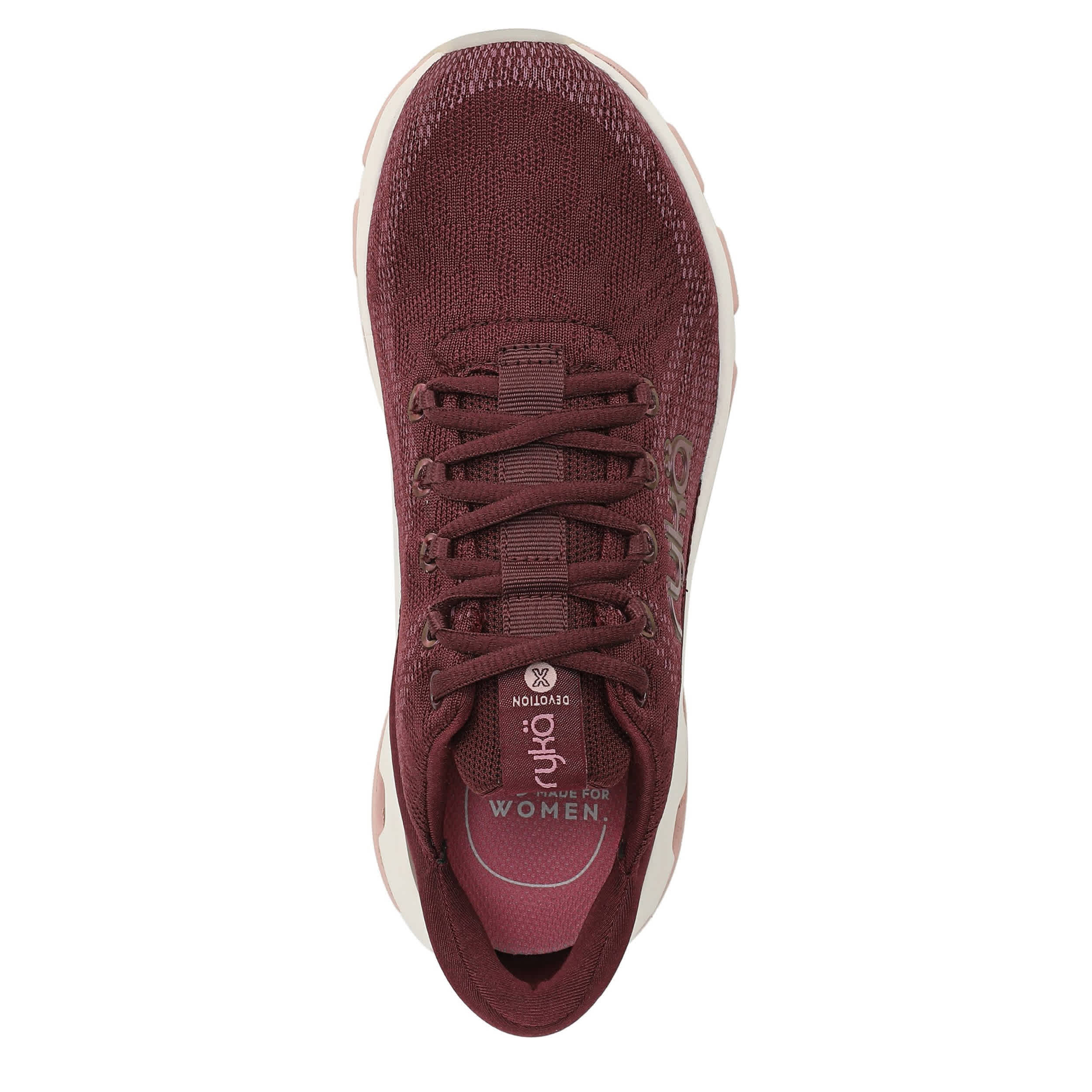 RYKA-WOMENS DEVOTION X WALKING SNEAKER-DARK RED & 