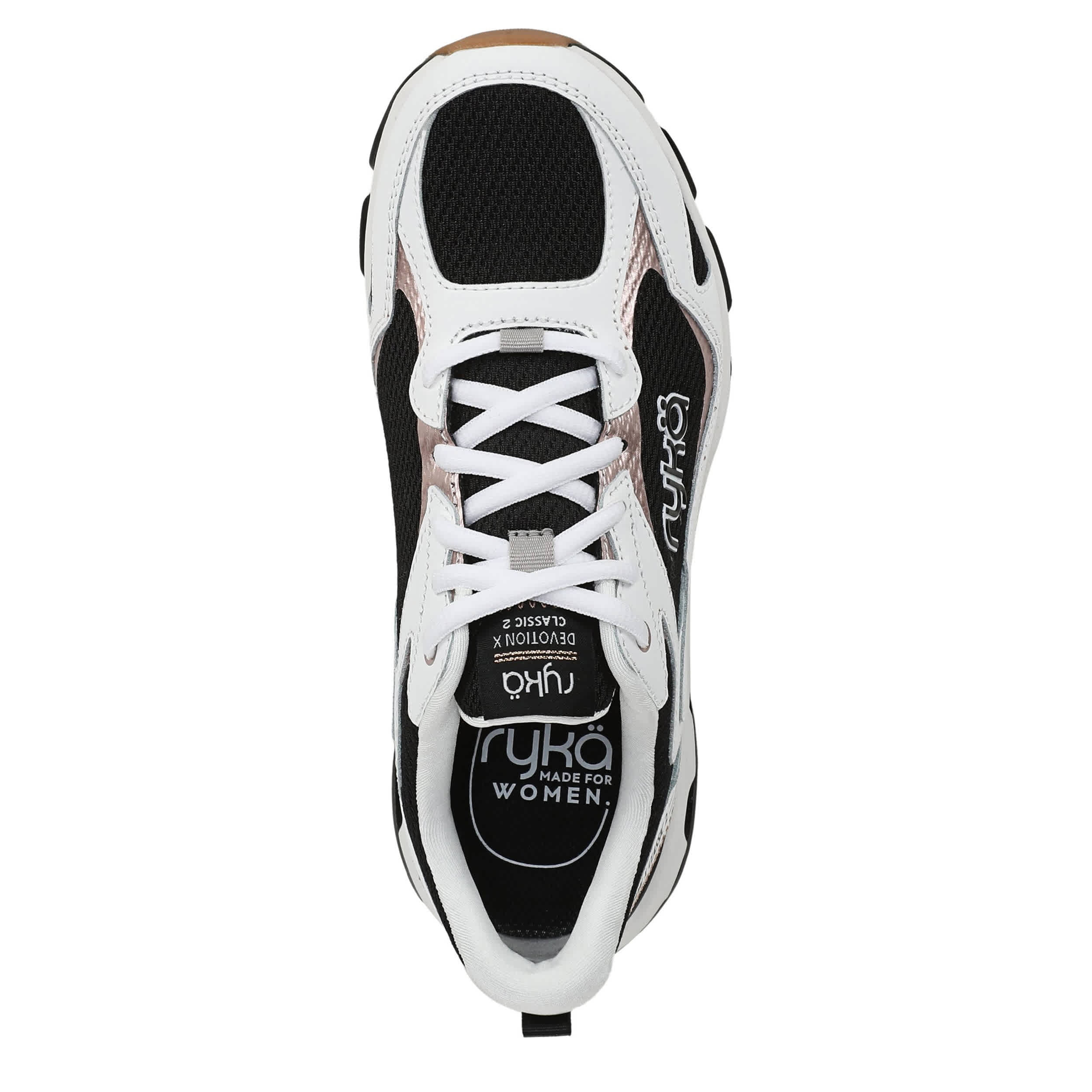 RYKA-WOMENS DEVOTION X CLASSIC 2 WALKING SNEAKER-WHITE & BLACK