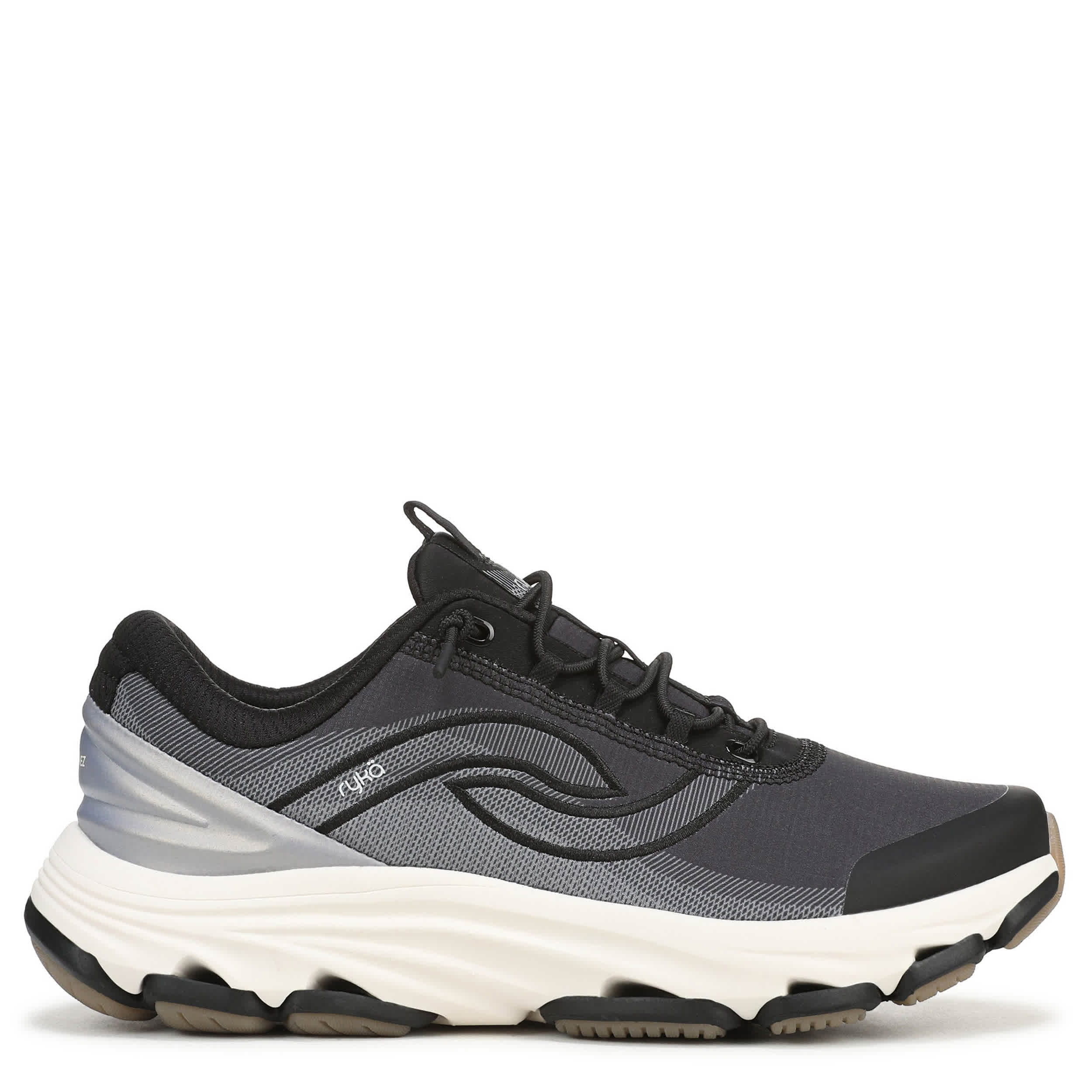 RYKA-WOMENS DEVOTION EZ 2 WALKING SNEAKER-BLACK & GREY