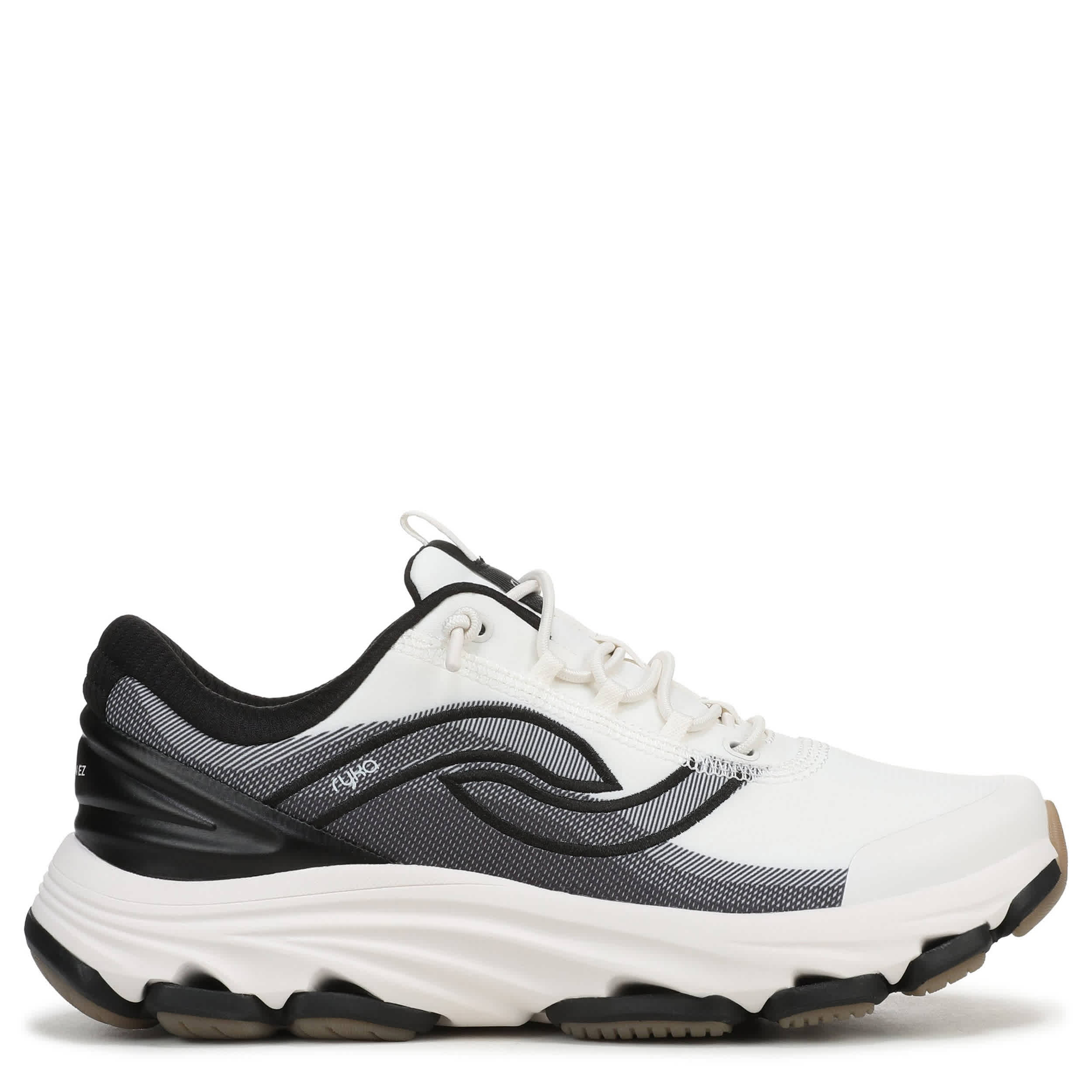 RYKA-WOMENS DEVOTION EZ 2 WALKING SNEAKER-WHITE & BLACK