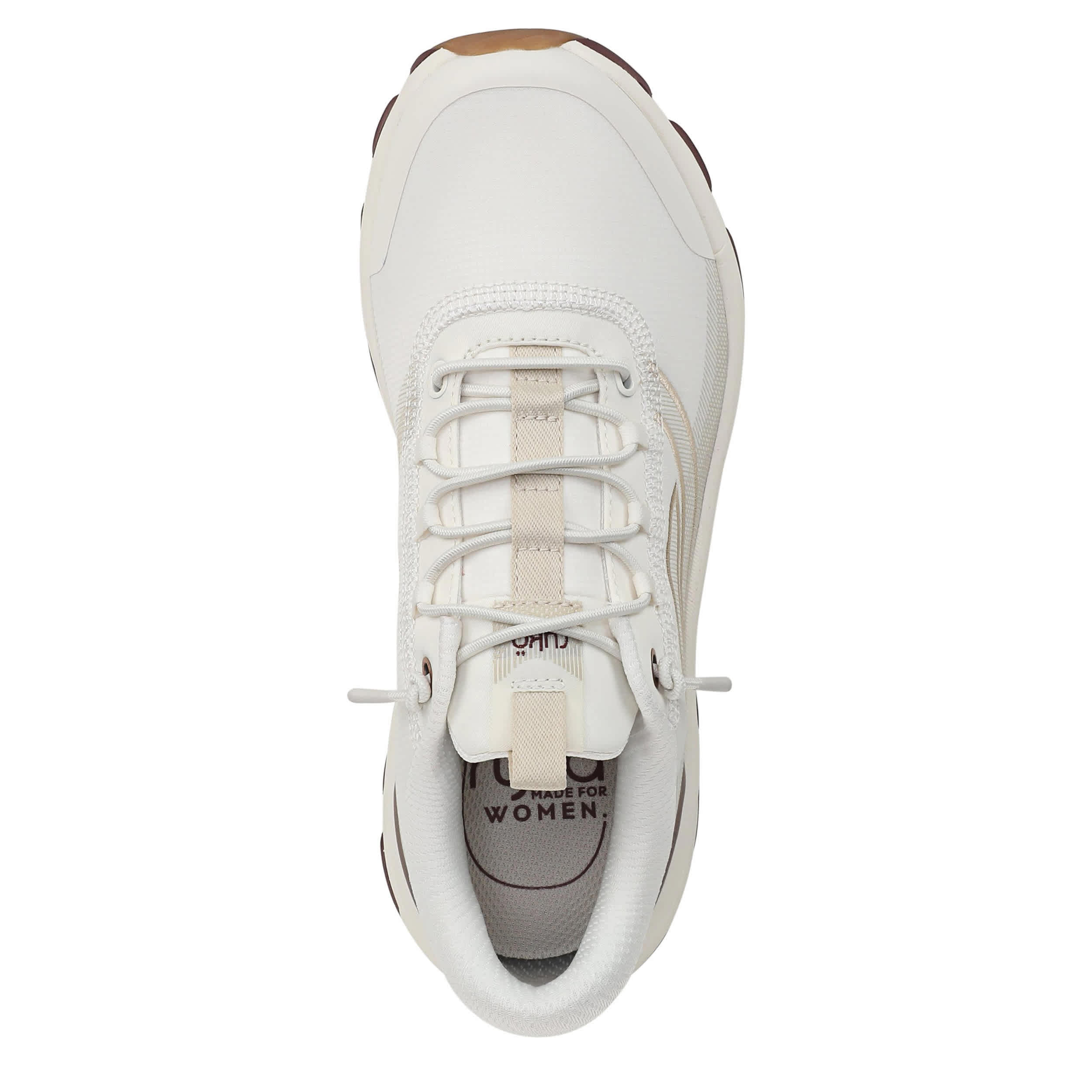 RYKA-WOMENS DEVOTION EZ 2 WALKING SNEAKER-WHITE & BEIGE