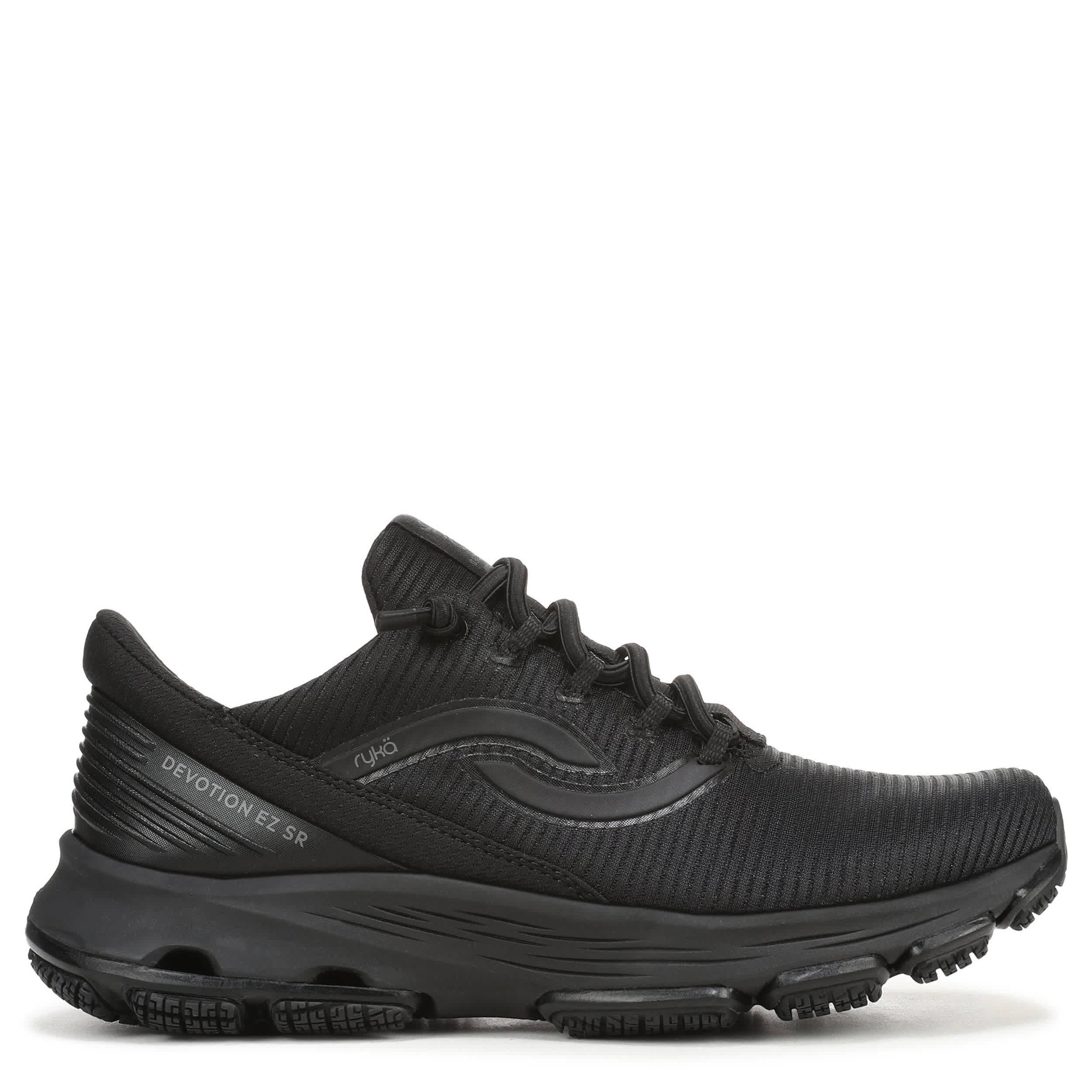 RYKA-WOMENS DEVOTION EZ SR WALKING SNEAKER-BLACK & BLACK