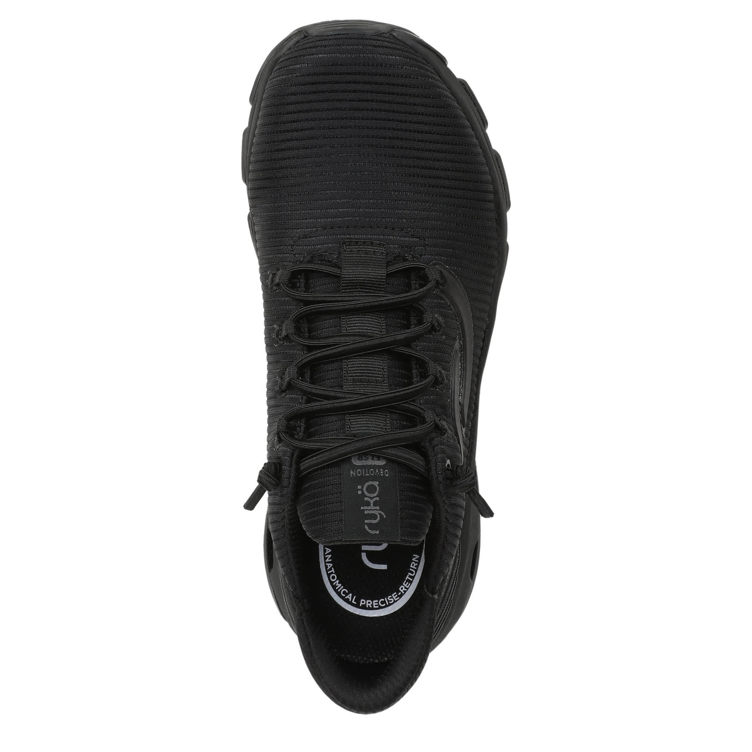 RYKA-WOMENS DEVOTION EZ SR WALKING SNEAKER-BLACK & BLACK