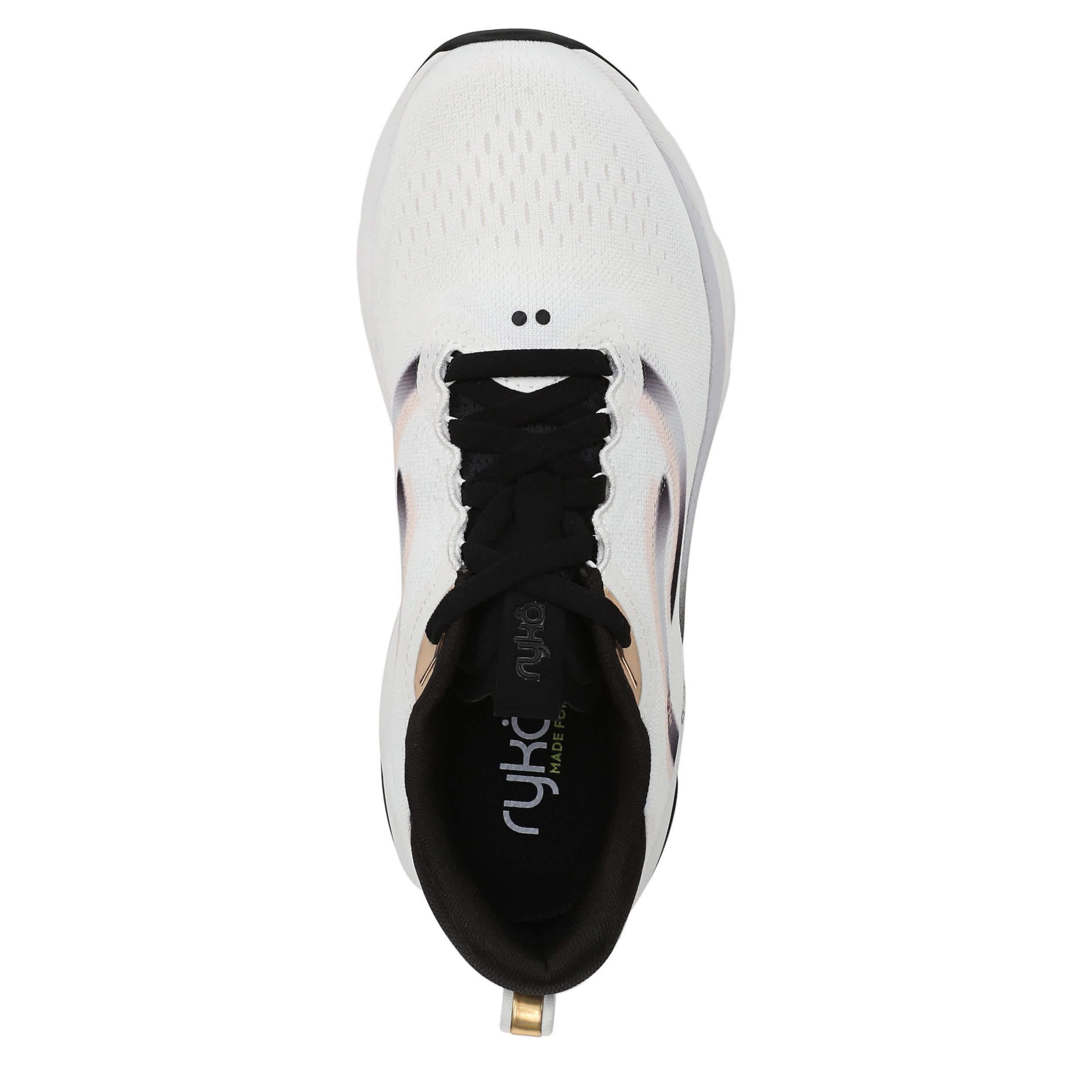 RYKA-WOMENS ELEVATE LX 2 WALKING SNEAKER-WHITE & BLACK