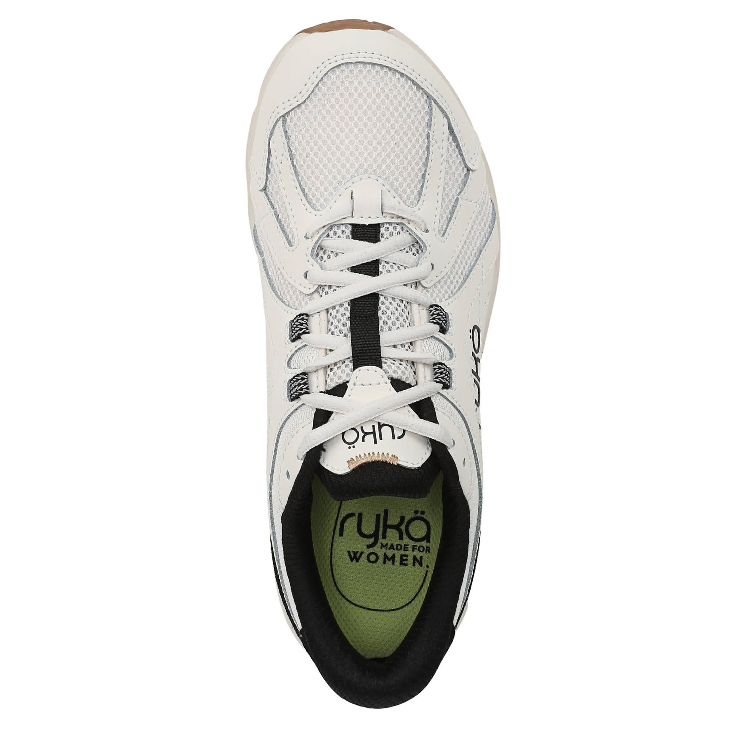 RYKA-WOMENS SKYLIFT WALKING SHOE-WHITE & BLACK