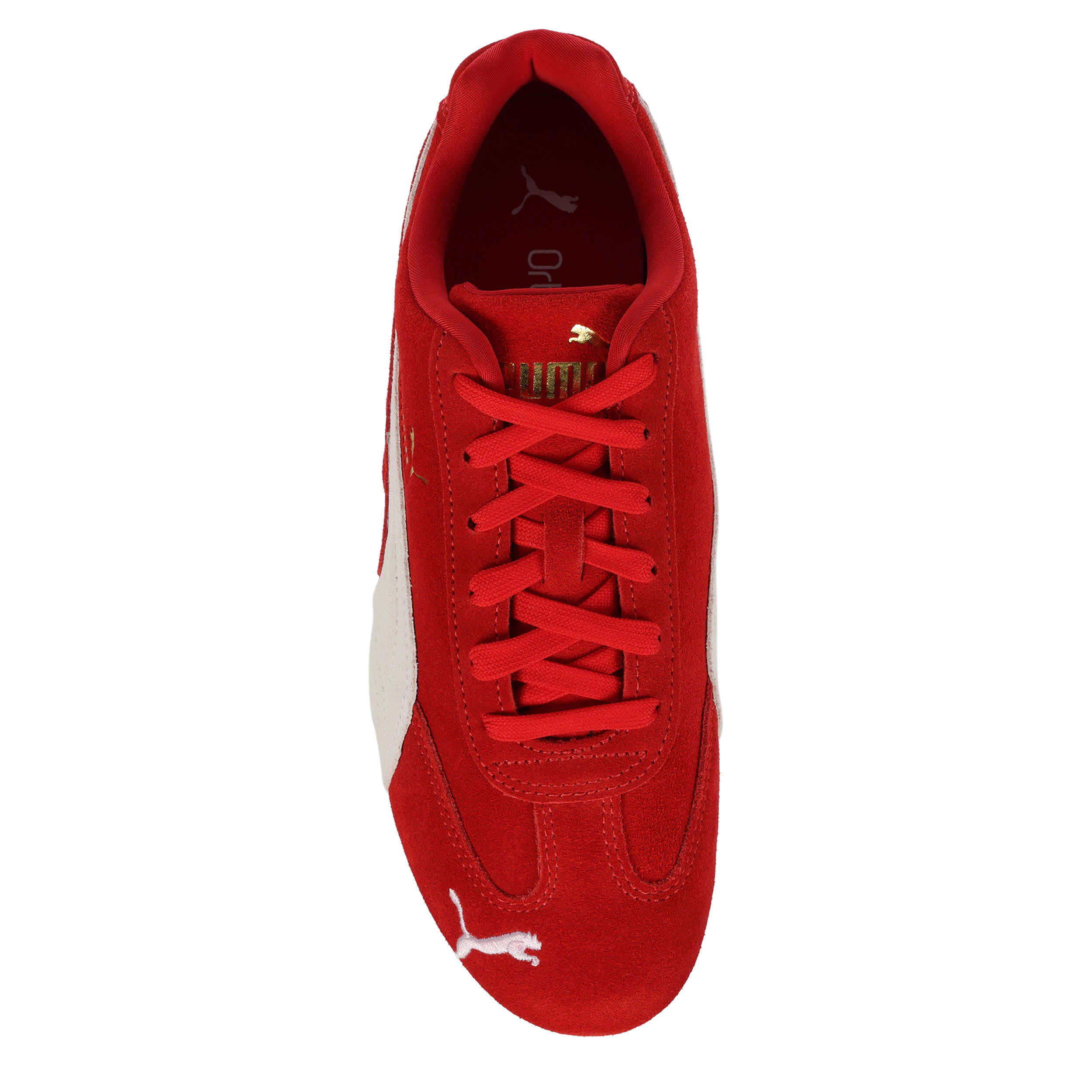 PUMA-WOMENS SPEEDCAT SNEAKER-RED & WHITE