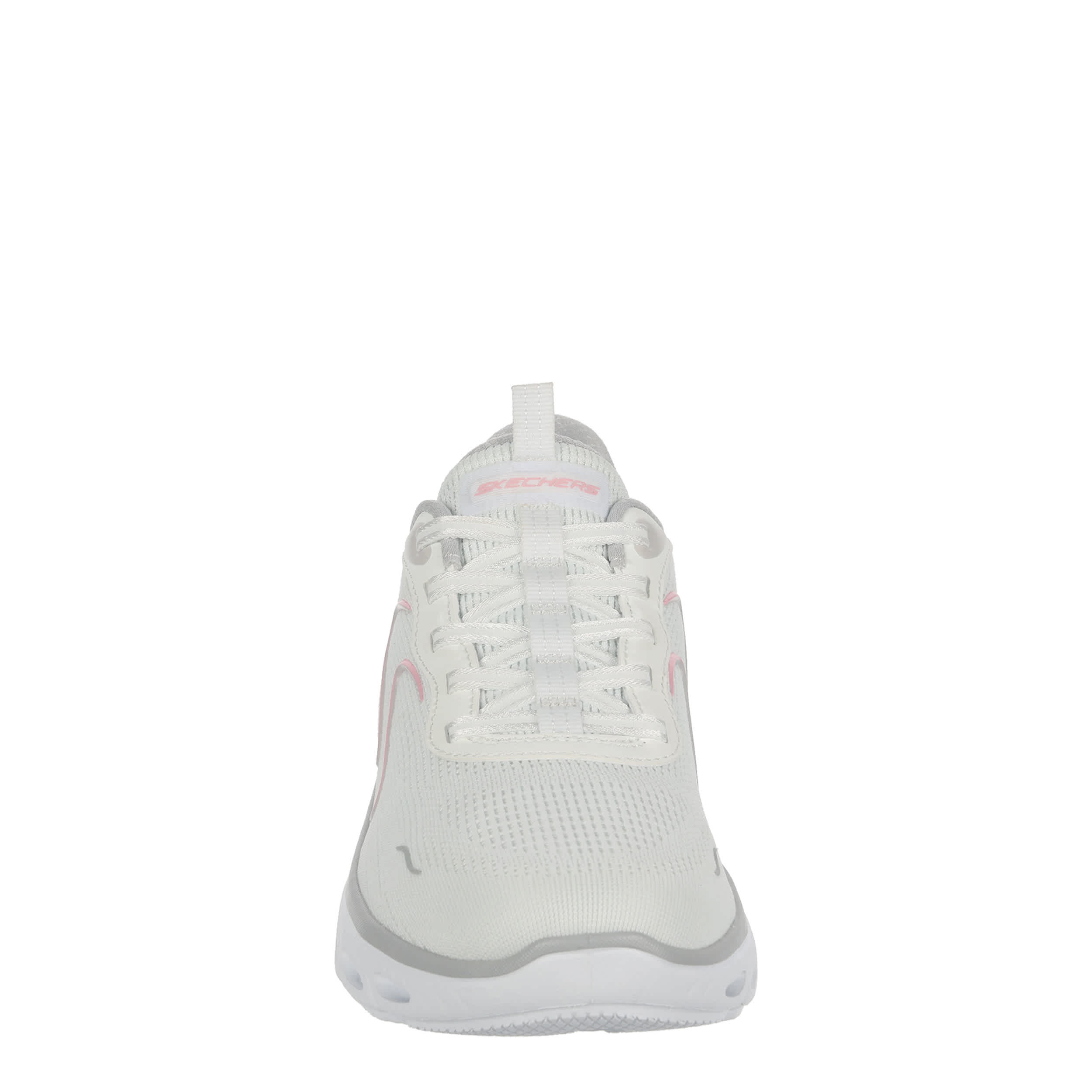 SKECHERS-WOMENS GLIDE-STEP SUMMITS RUNNING SHOE-WHITE & PINK