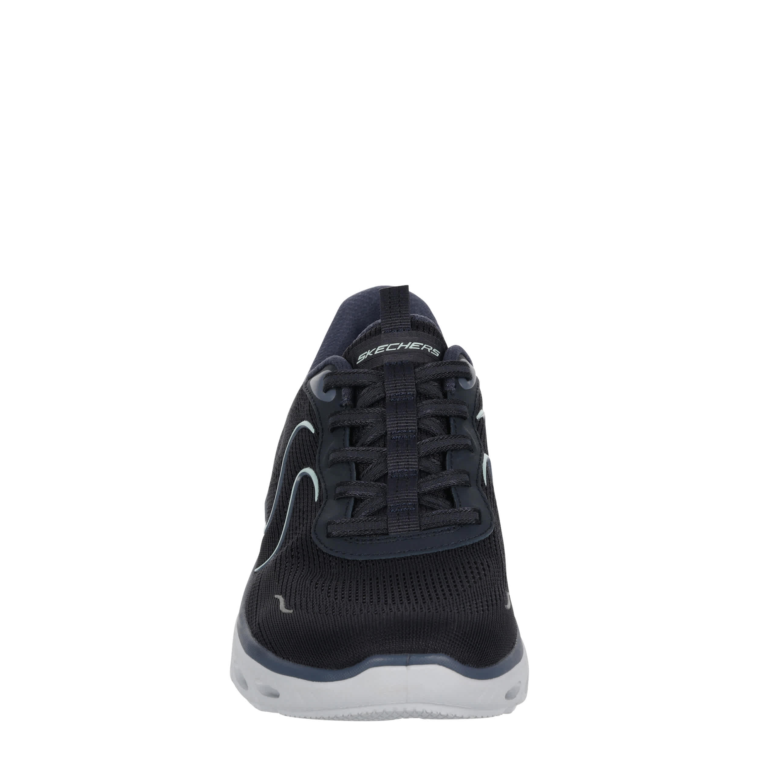 SKECHERS-WOMENS GLIDE-STEP SUMMITS RUNNING SHOE-NAVY & AQUA