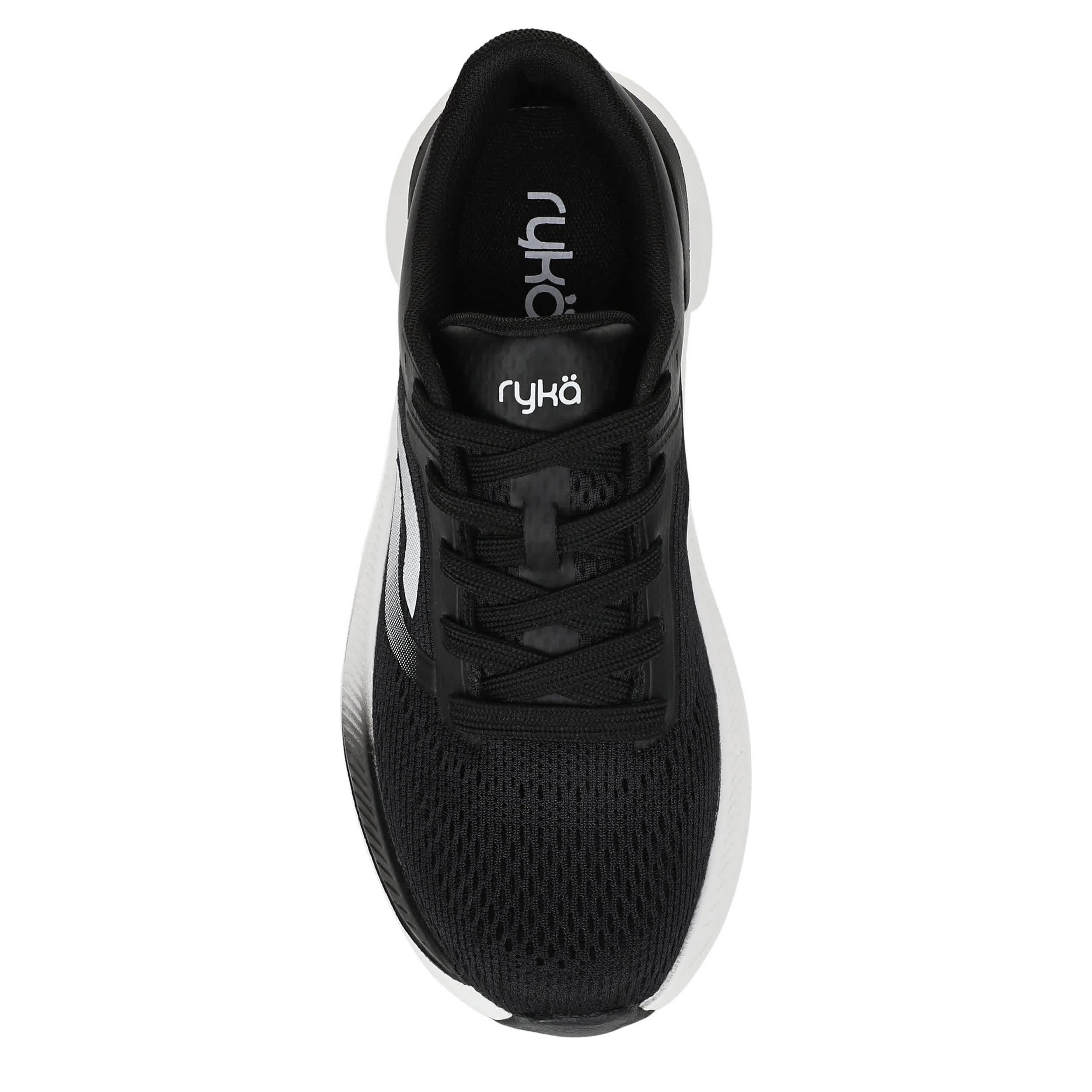 RYKA-WOMENS CONVOY WALKING SNEAKER-BLACK & WHITE