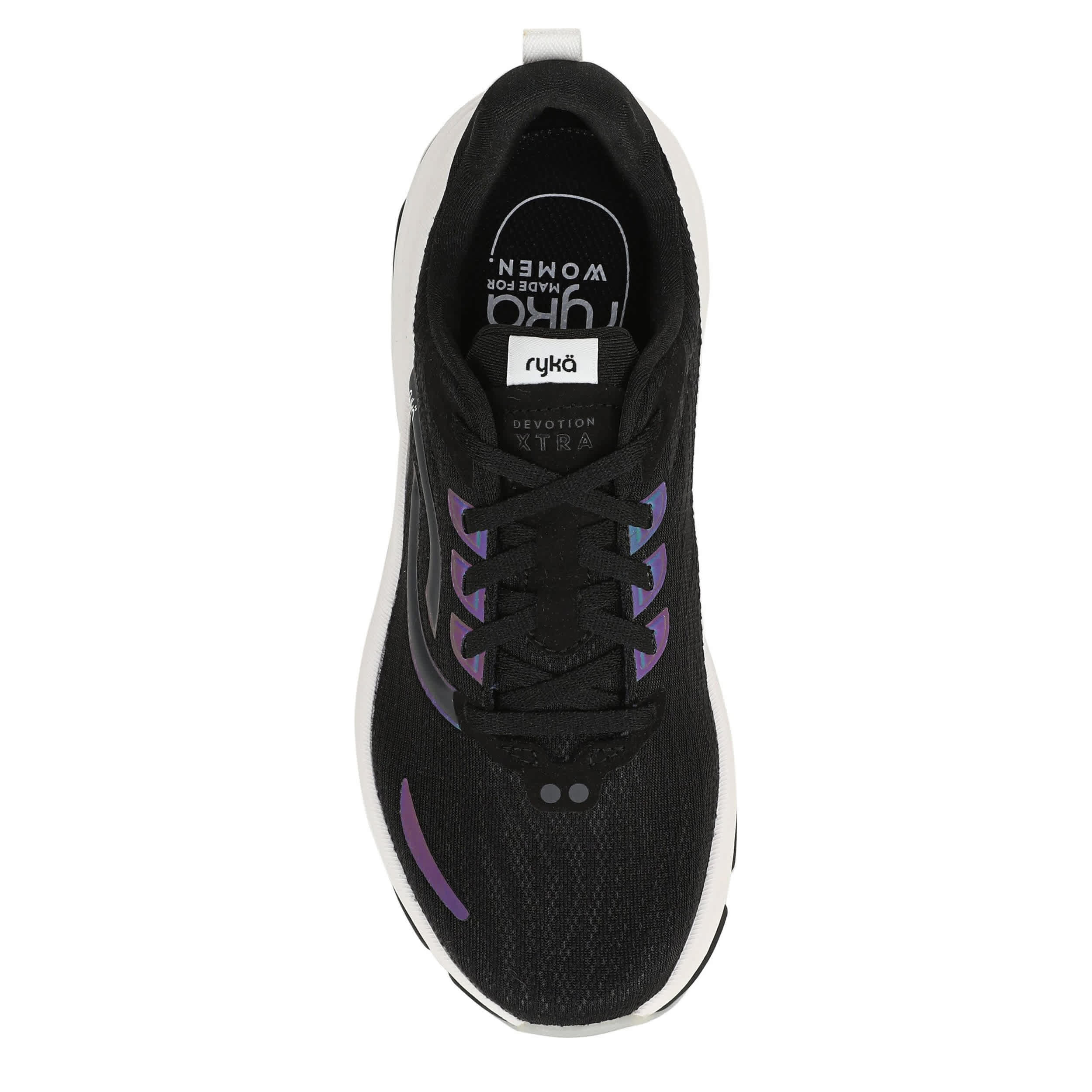 RYKA-WOMENS DEVOTION XTRA WALKING SNEAKER-BLACK & WHITE