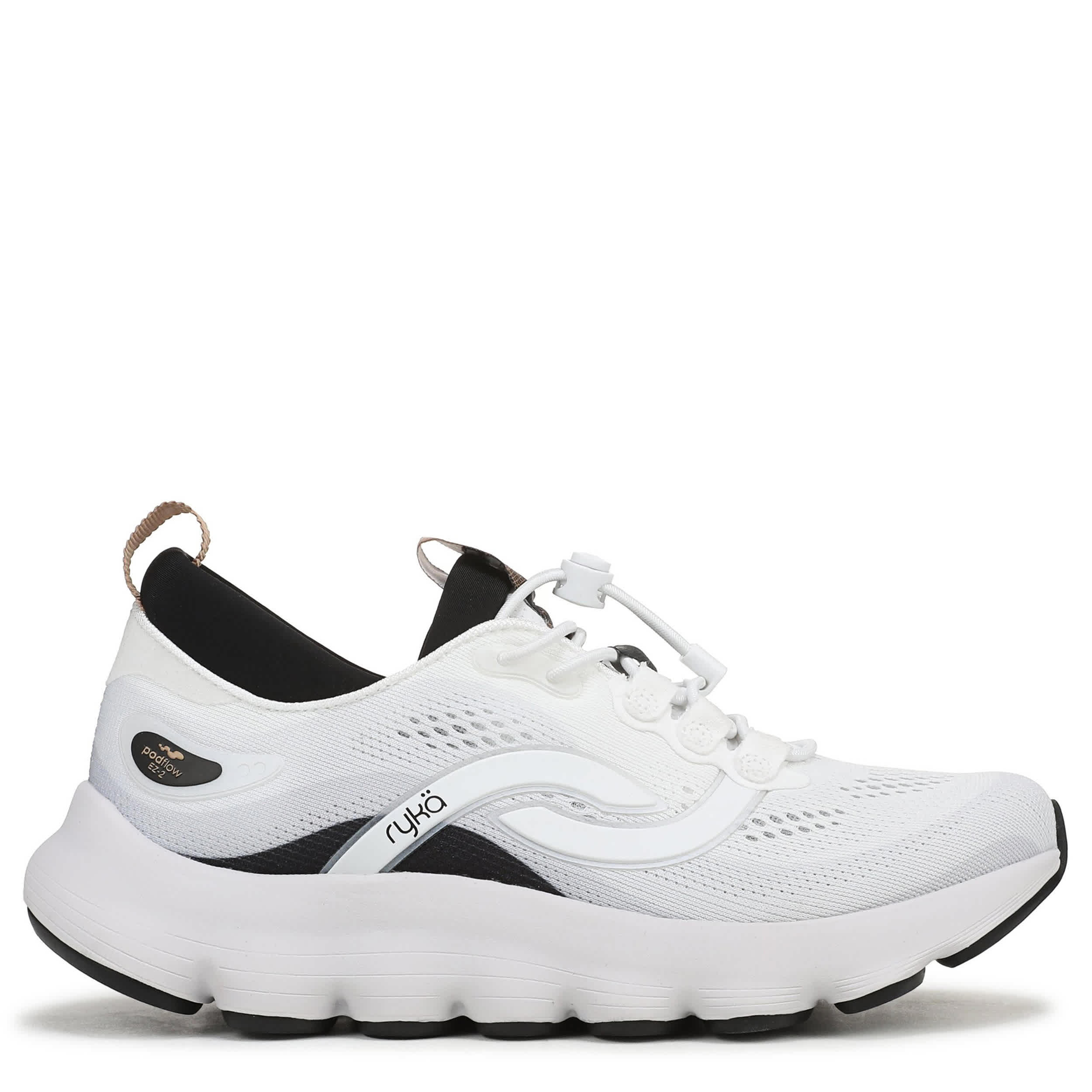 RYKA-WOMENS PODFLOW EZ 2 WALKING SNEAKER-WHITE & 