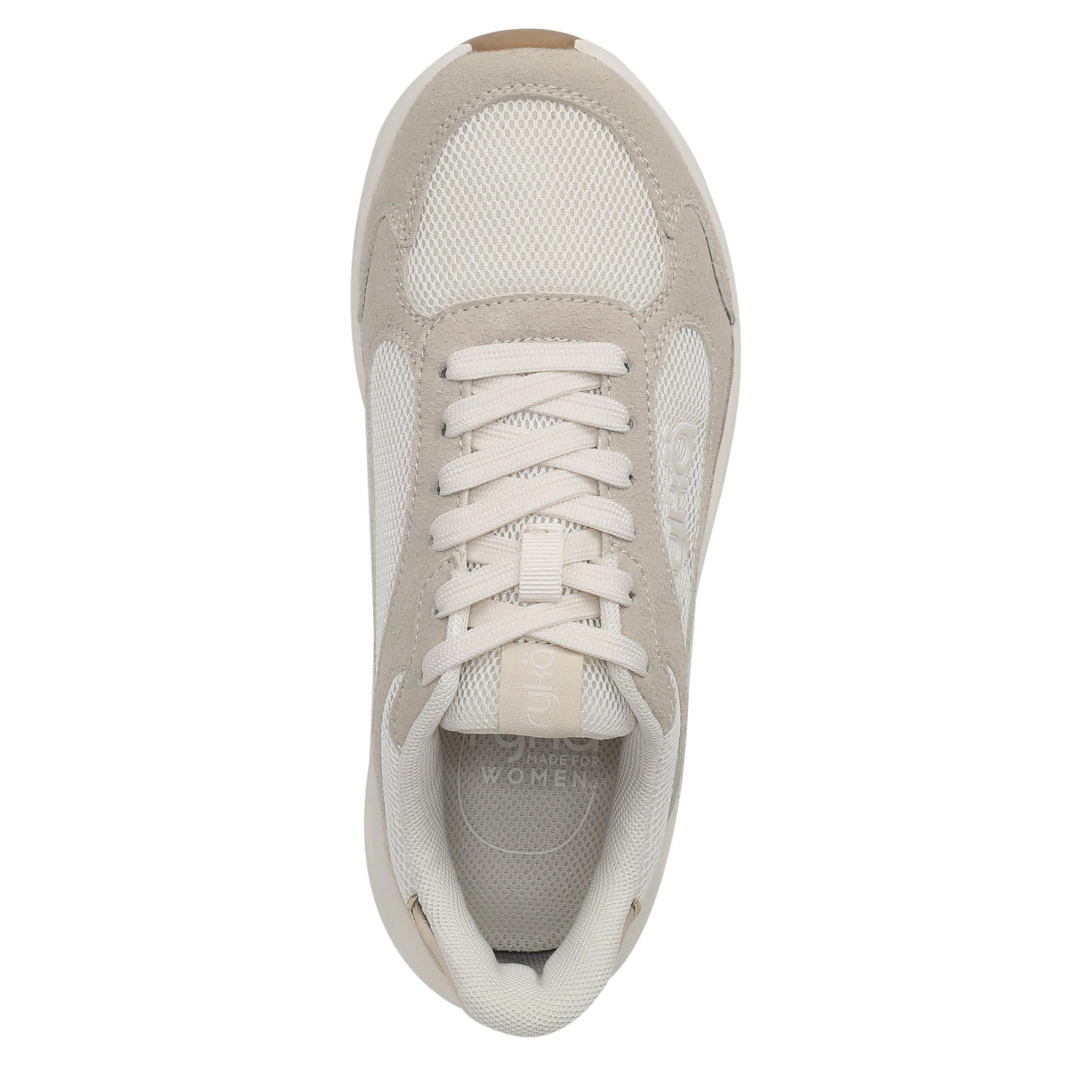 RYKA-WOMENS DEVINE MAX CLASSIC WALKING SNEAKER-WHITE & BEIGE