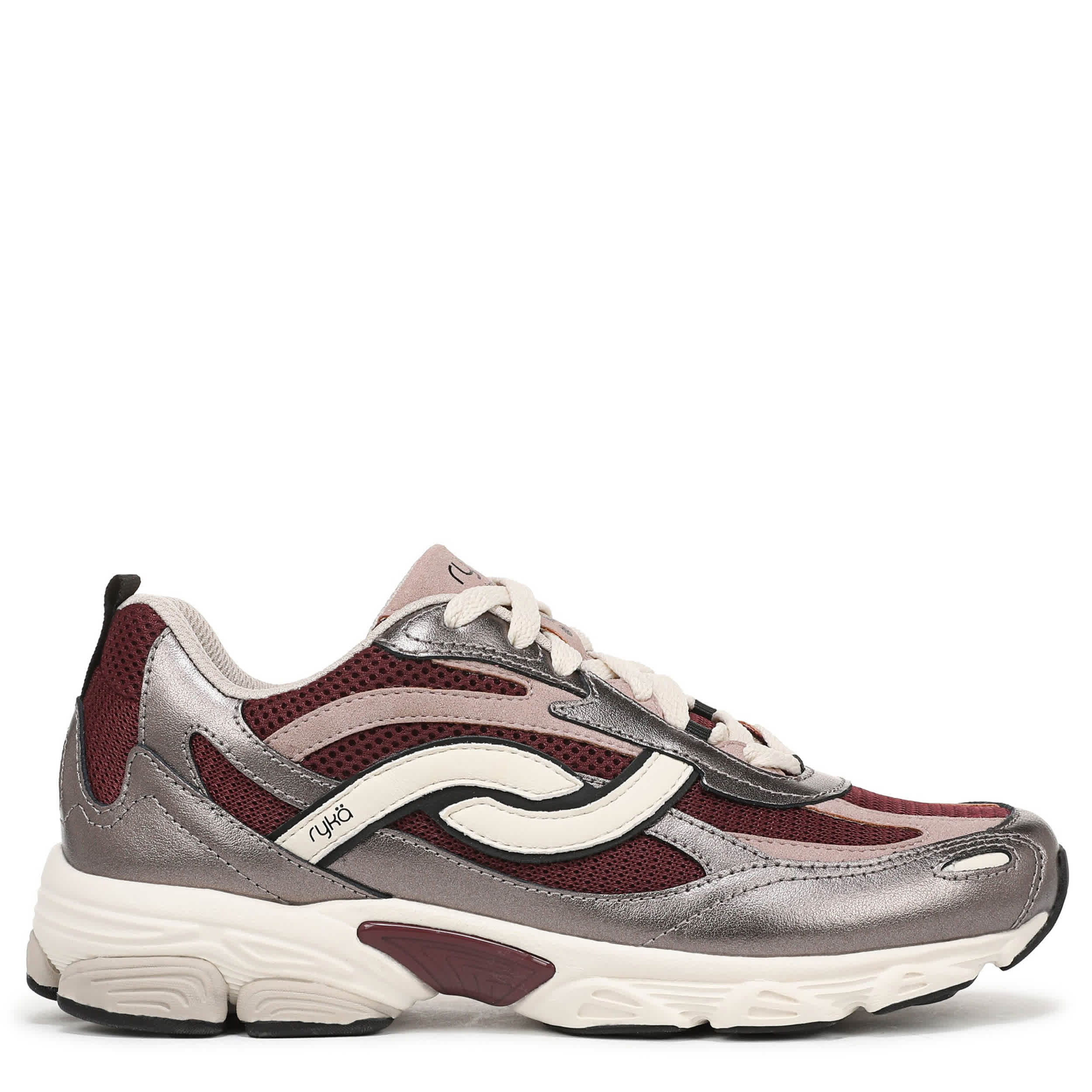 RYKA-WOMENS ULTIMATE X WALKING SNEAKER-BURGUNDY & PEWTER