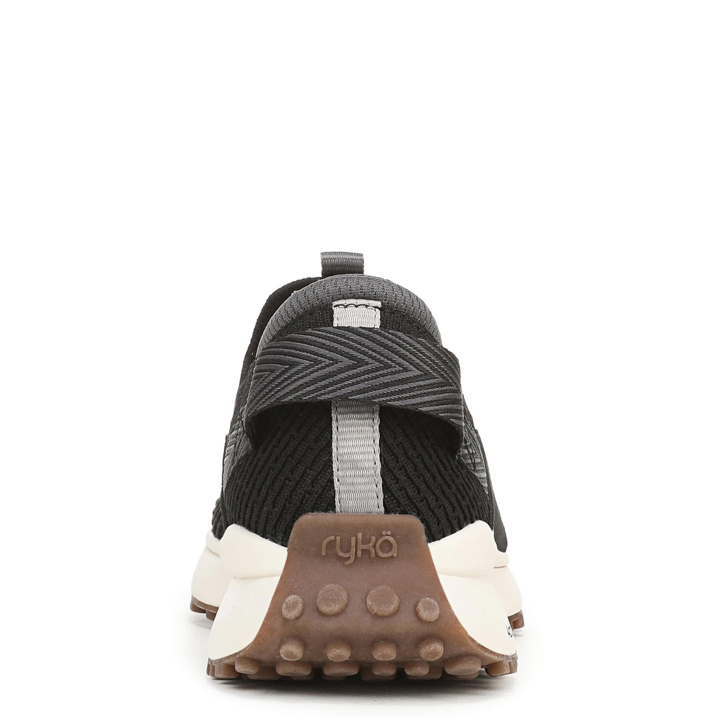 RYKA-WOMENS JUMPSTART KNIT WALKING SNEAKER-BLACK & 