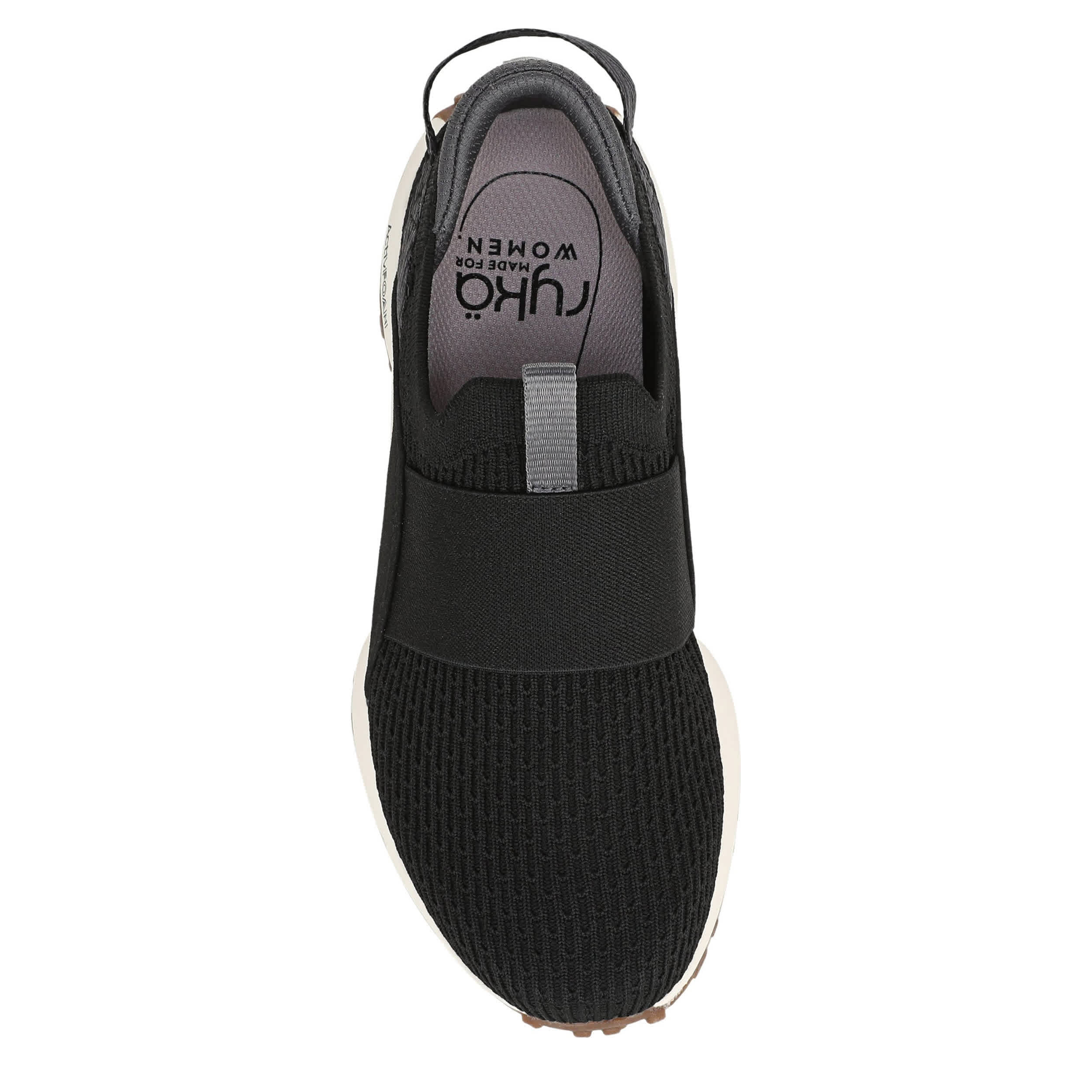 RYKA-WOMENS JUMPSTART KNIT WALKING SNEAKER-BLACK & 