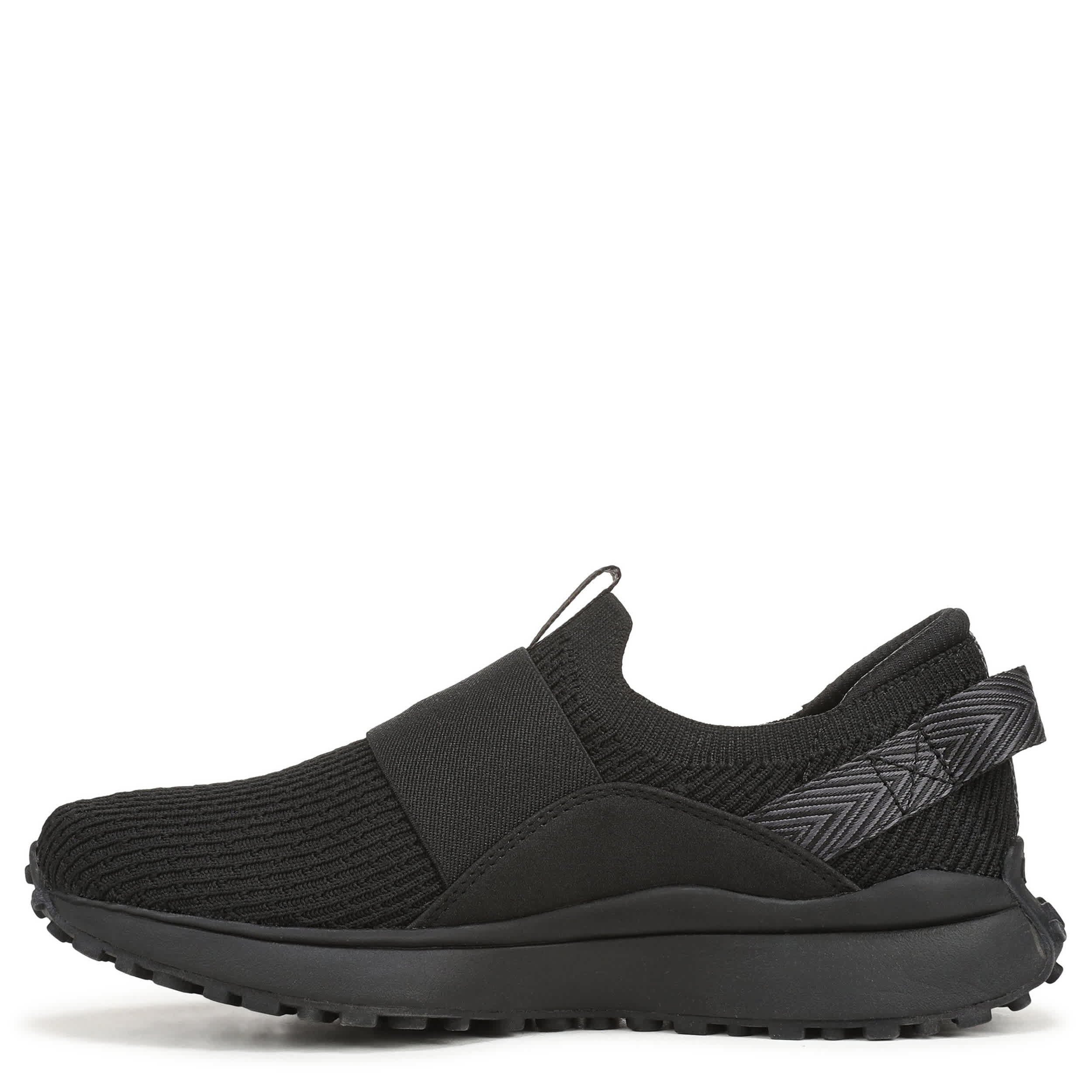 RYKA-WOMENS JUMPSTART KNIT WALKING SNEAKER-BLACK & BLACK
