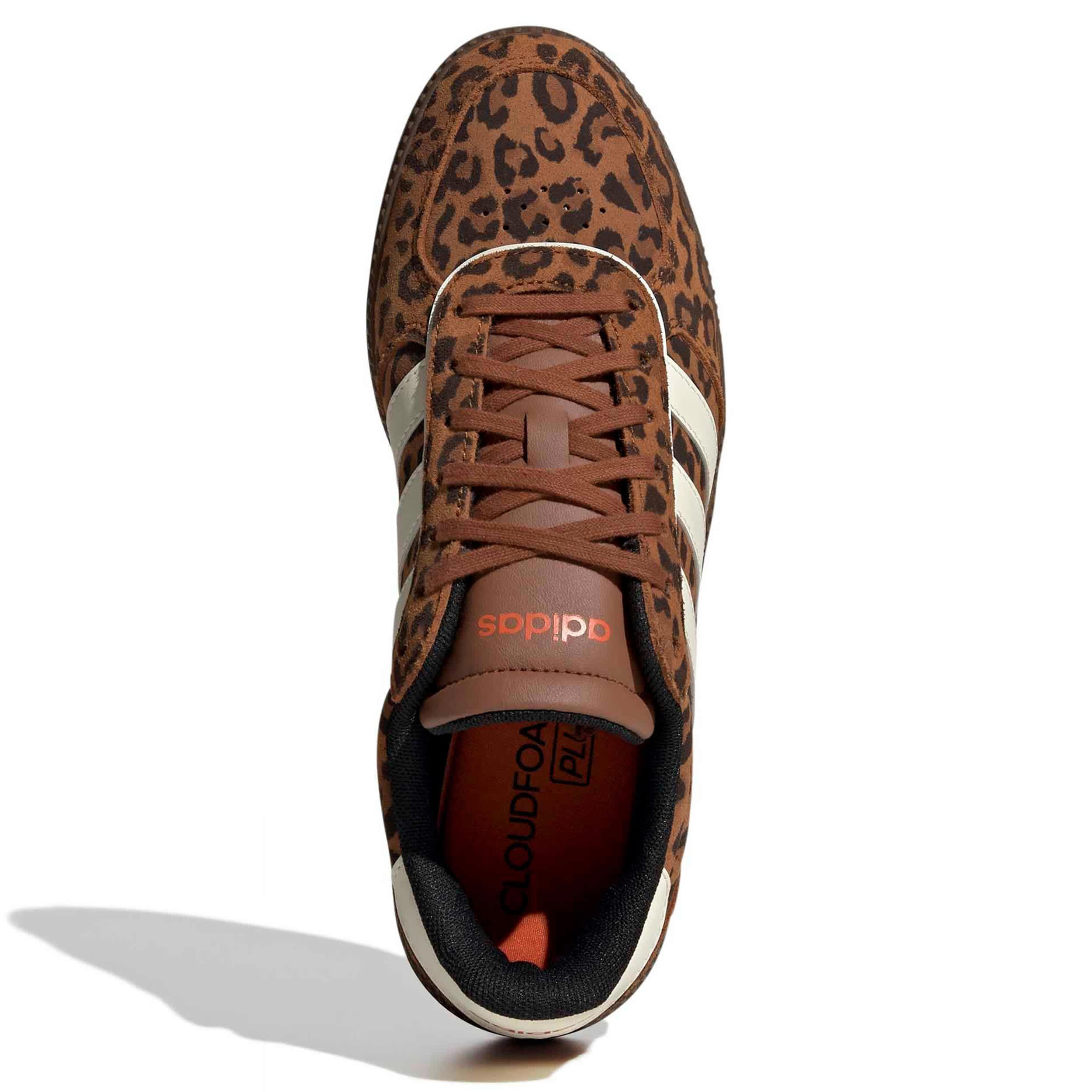 ADIDAS-WOMENS BREAKNET SLEEK SNEAKER-BRONZE & OFF WHITE