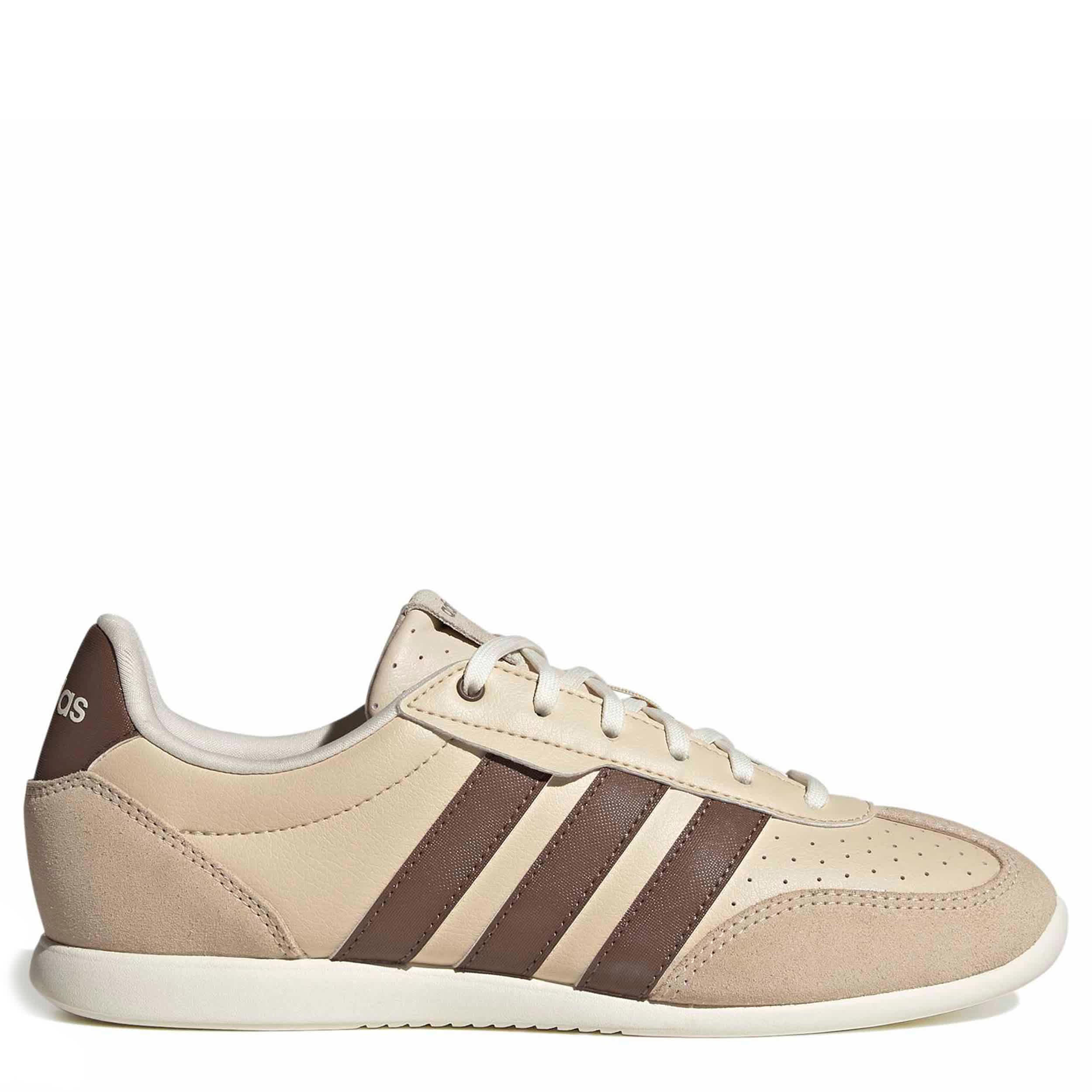 ADIDAS-WOMENS BARREDA LO SNEAKER-IVORY & BROWN