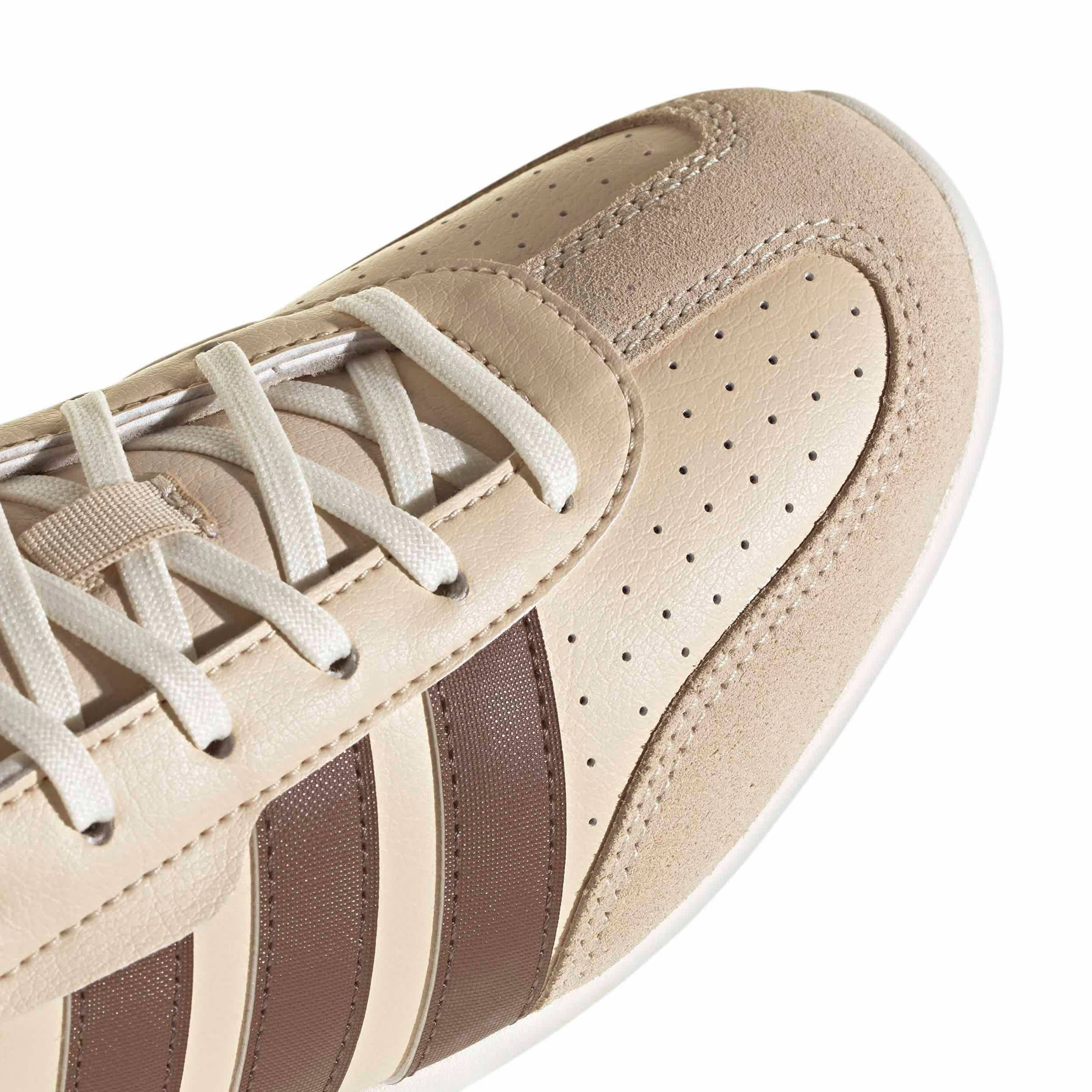 ADIDAS-WOMENS BARREDA LO SNEAKER-IVORY & BROWN