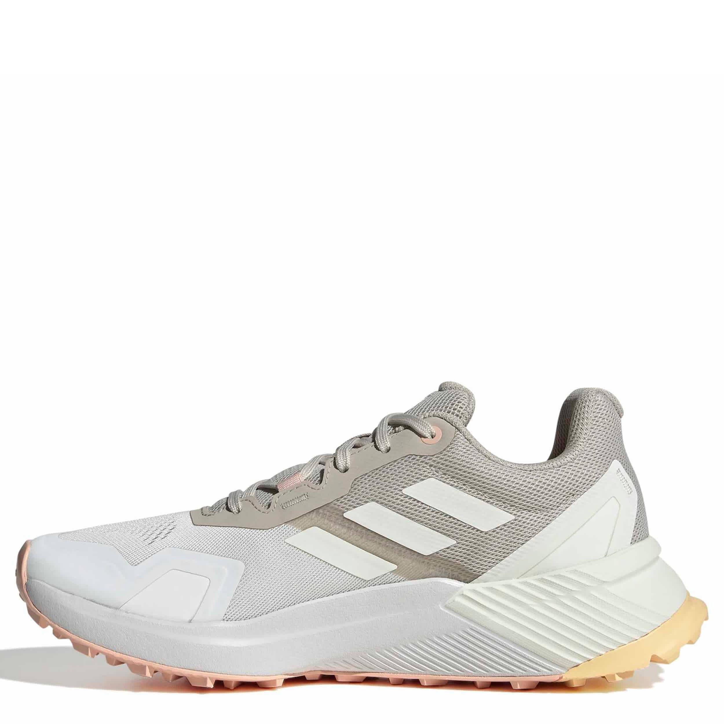ADIDAS-WOMENS TERREX SOULSTRIDE TRAIL SHOE-SILVER & ORANGE
