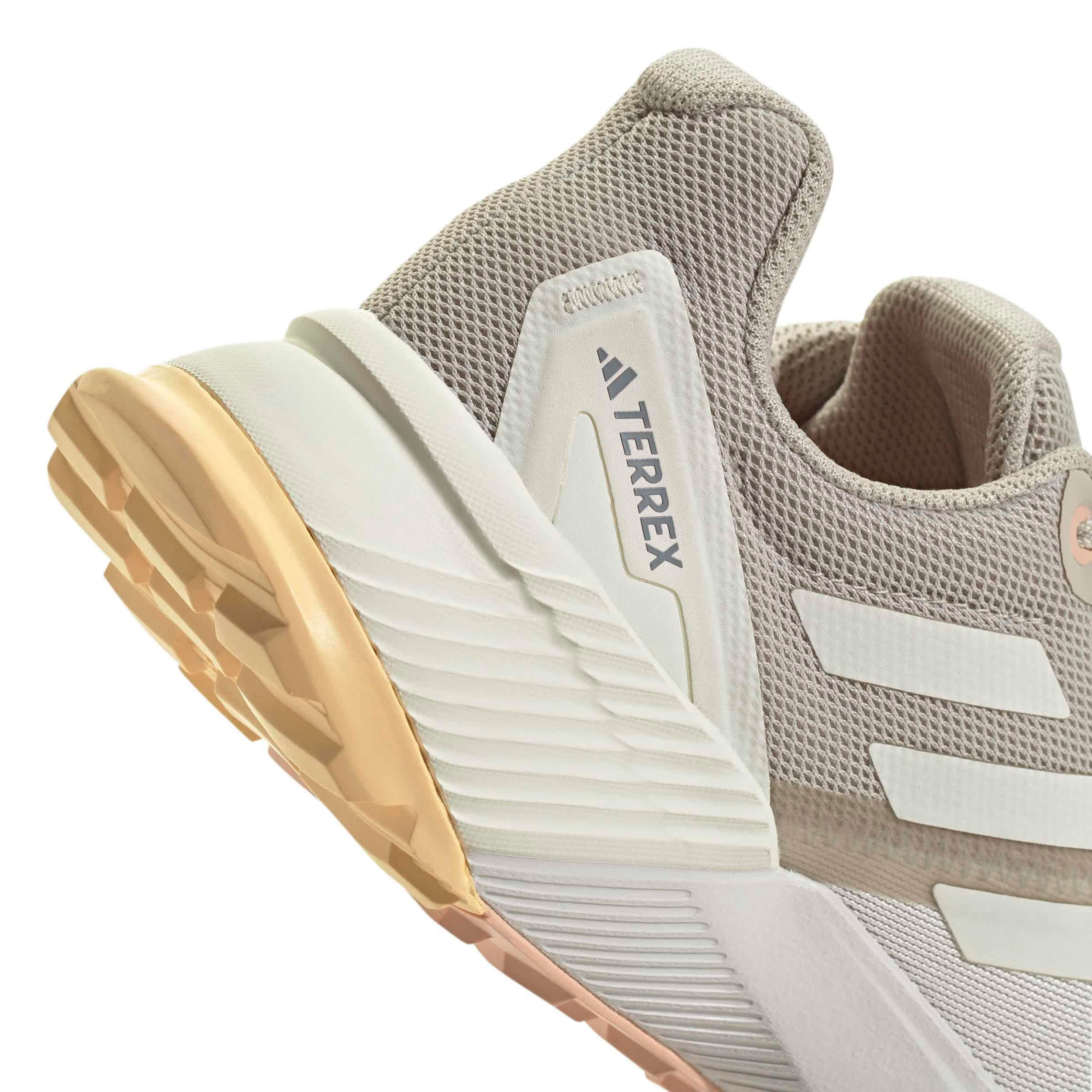 ADIDAS-WOMENS TERREX SOULSTRIDE TRAIL SHOE-SILVER & ORANGE