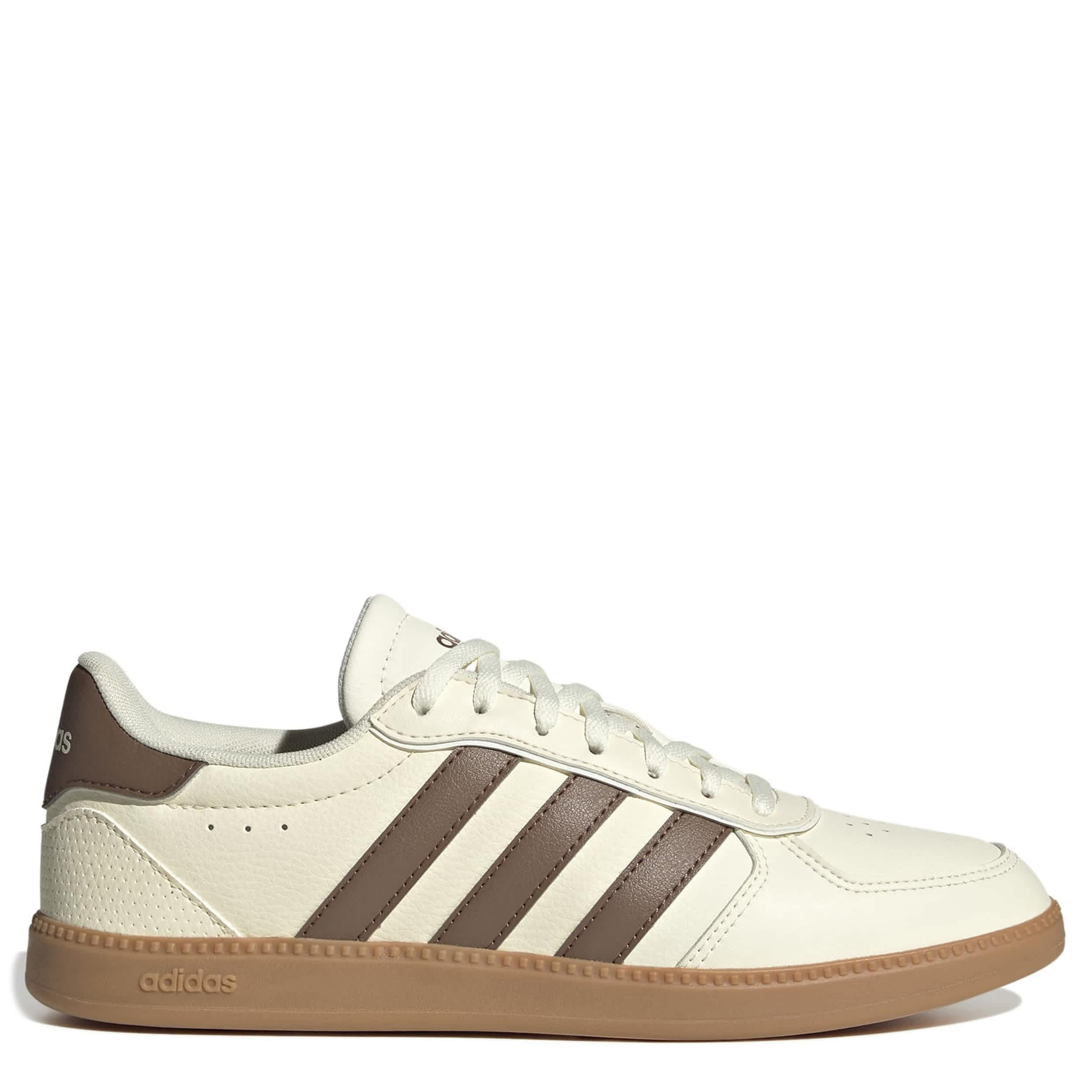 ADIDAS-WOMENS BREAKNET SLEEK SNEAKER-OFF WHITE & BROWN