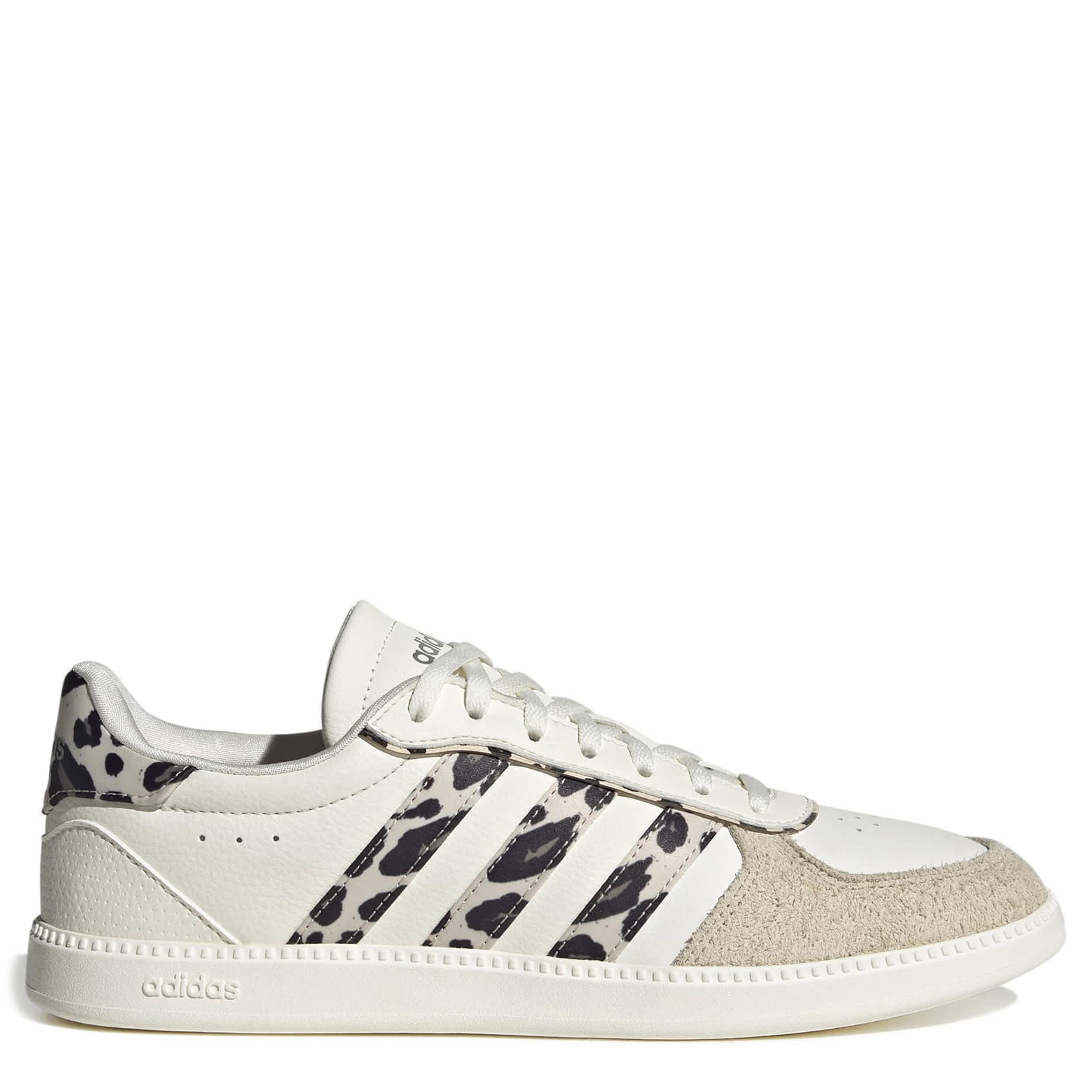 ADIDAS-WOMENS BREAKNET SLEEK SNEAKER-WHITE & IVORY