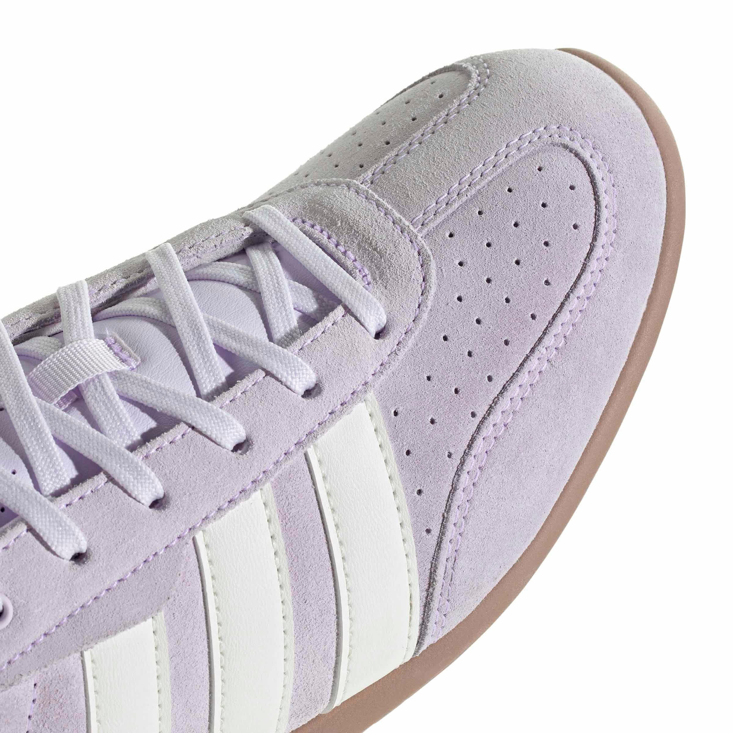 ADIDAS-WOMENS BARREDA LO SNEAKER-LILAC & WHITE