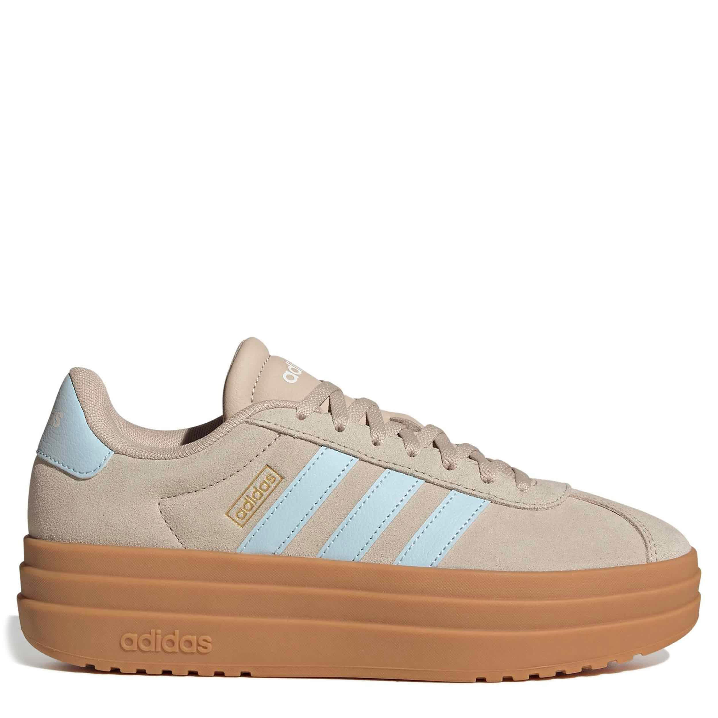 ADIDAS-WOMENS VL COURT BOLD-BEIGE & PALE BLUE