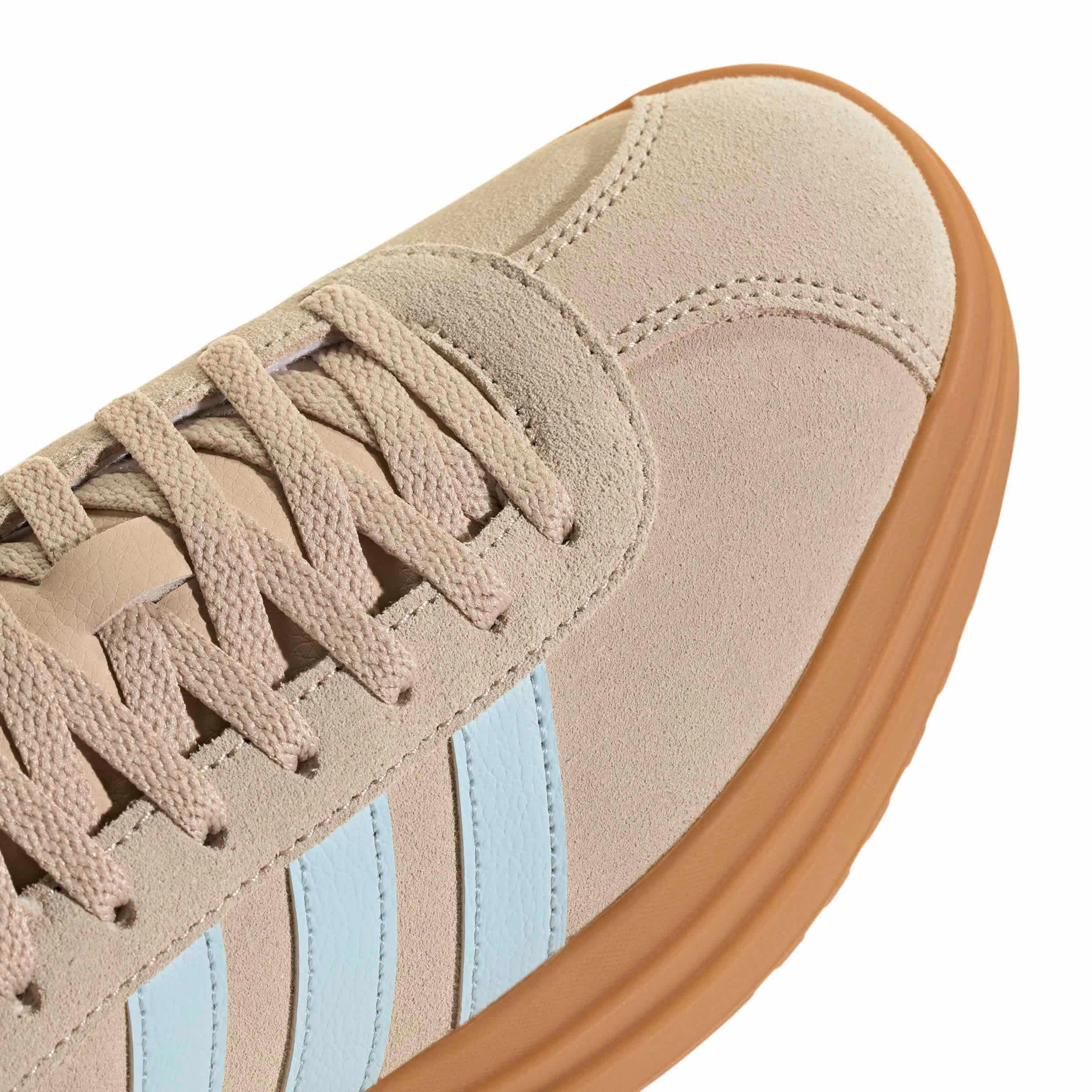 ADIDAS-WOMENS VL COURT BOLD-BEIGE & PALE BLUE
